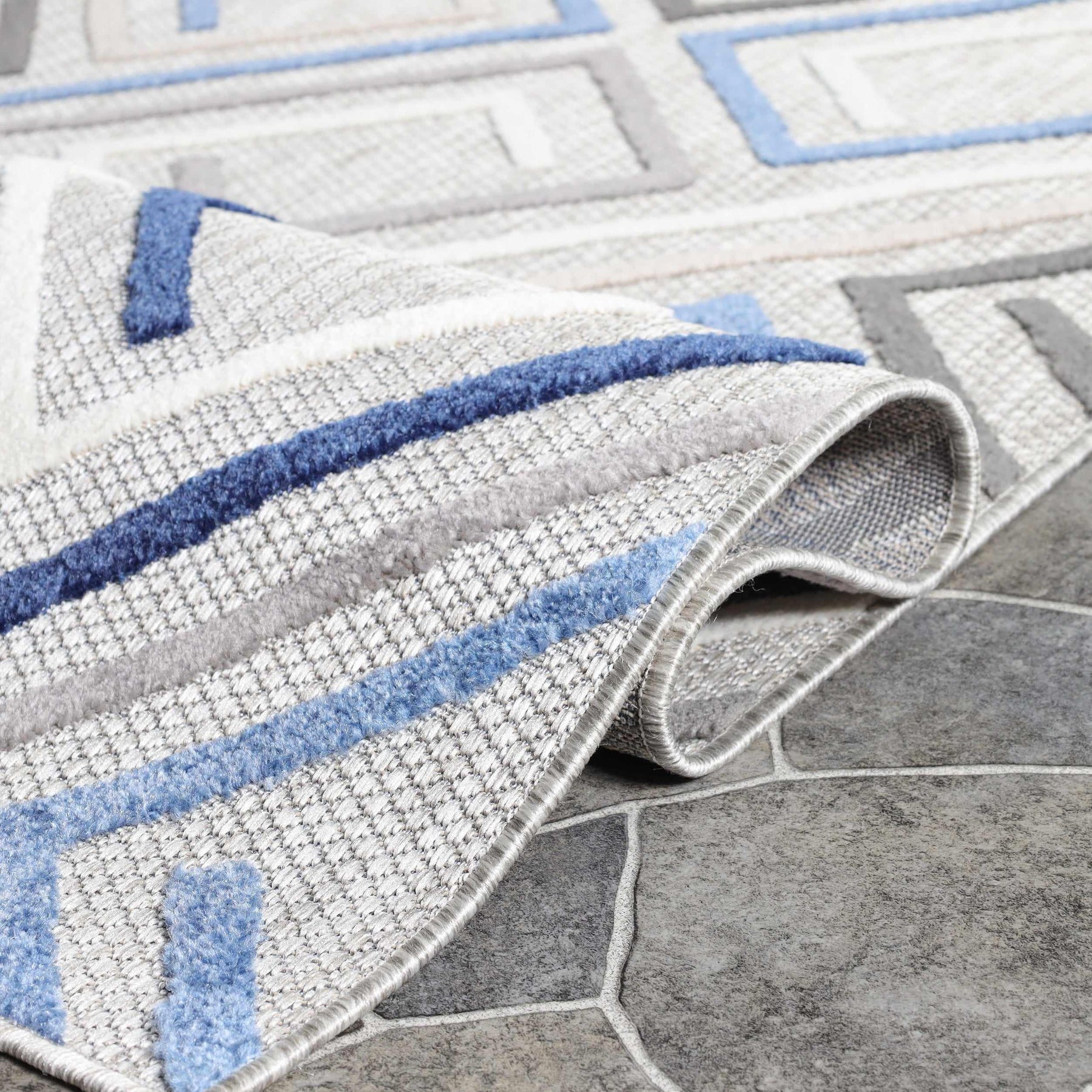 Ares Geometric Contemporary Area Rug Indoor Outdoor Rugs