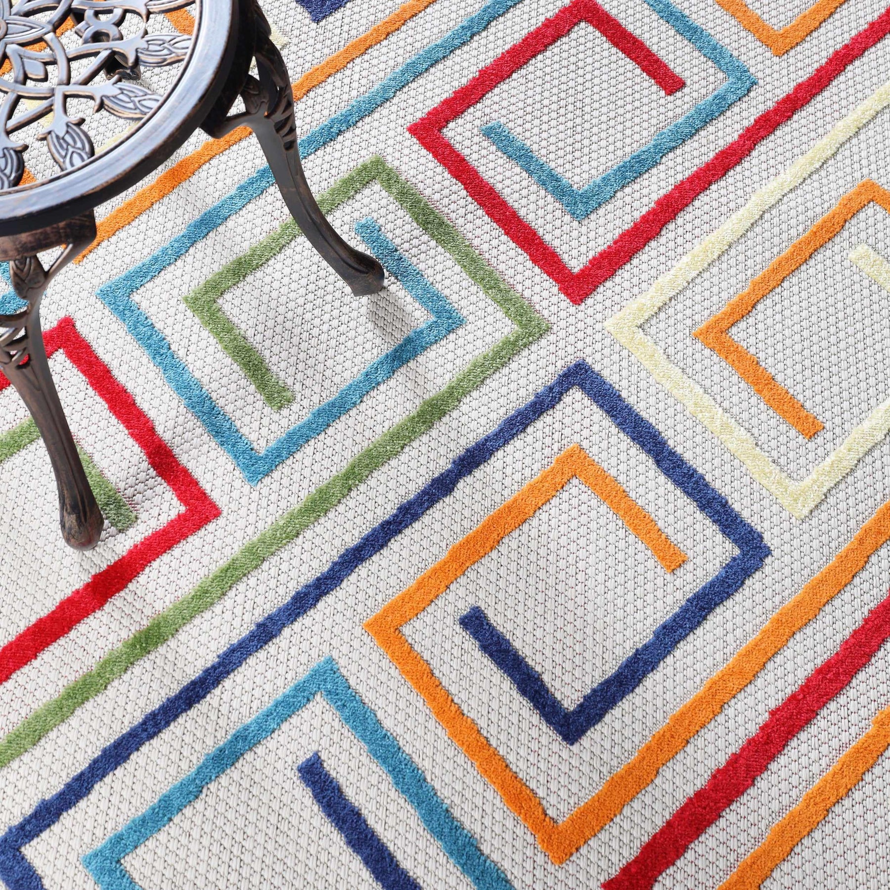Ares Geometric Contemporary Area Rug Indoor Outdoor Rugs