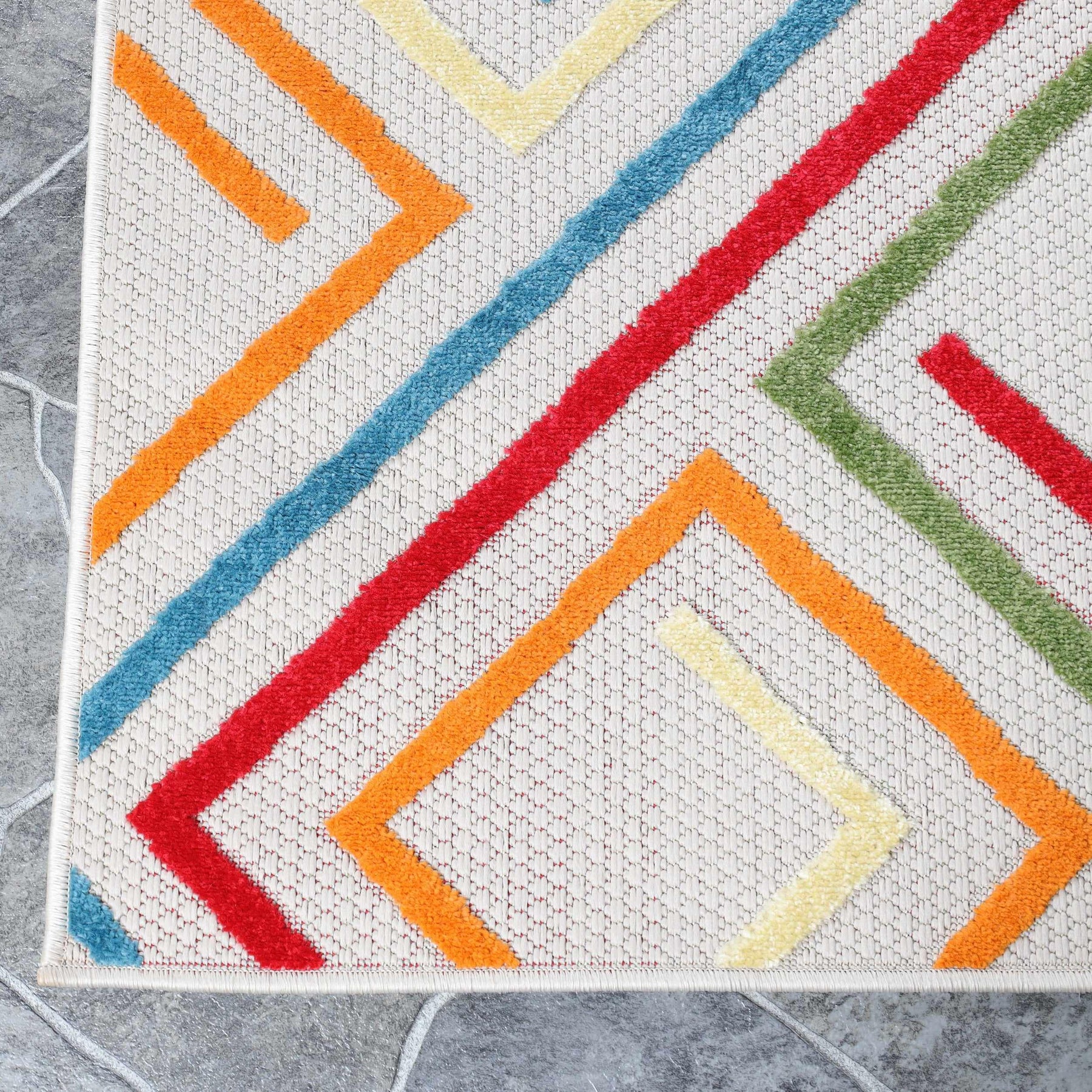 Ares Geometric Contemporary Area Rug Indoor Outdoor Rugs