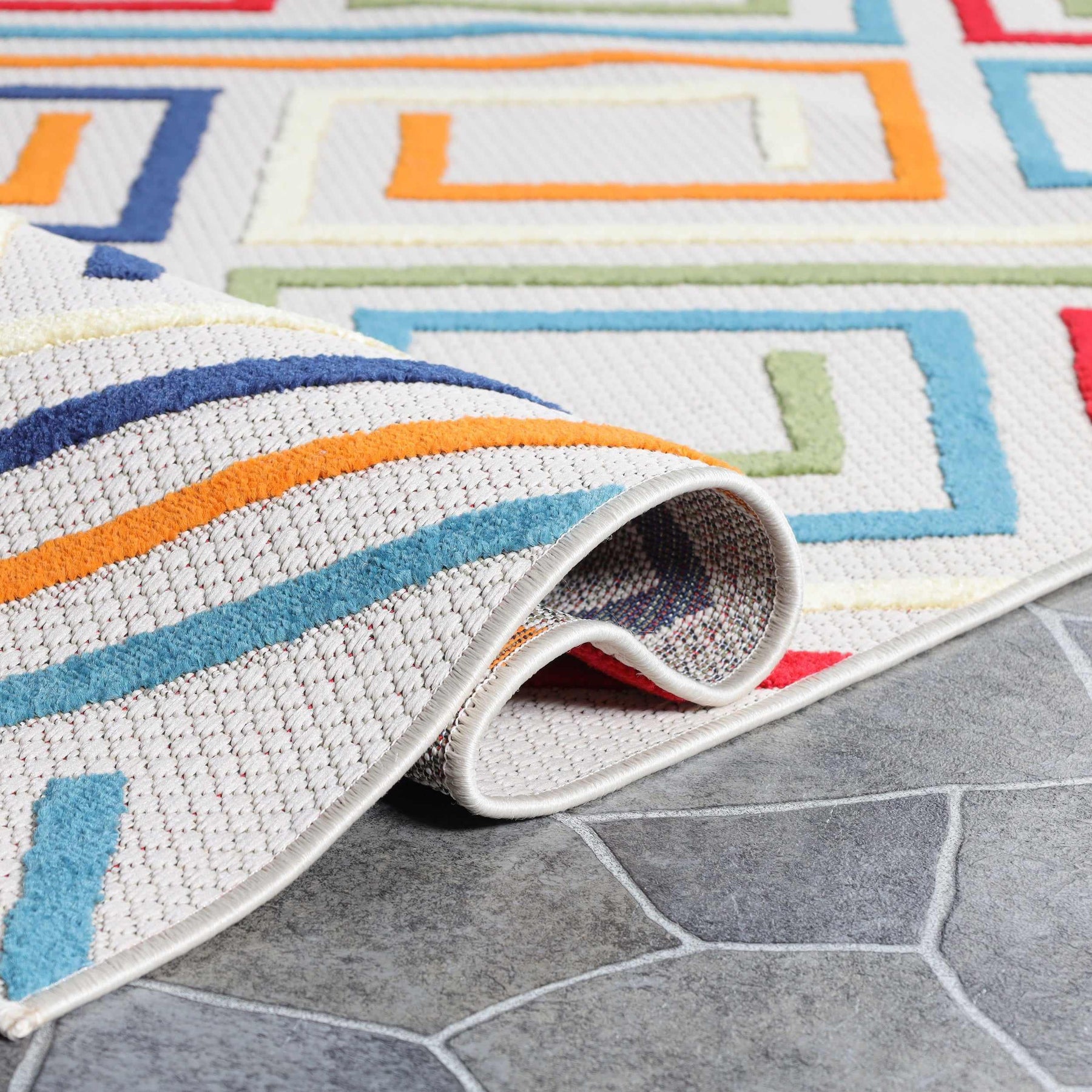 Ares Geometric Contemporary Area Rug Indoor Outdoor Rugs