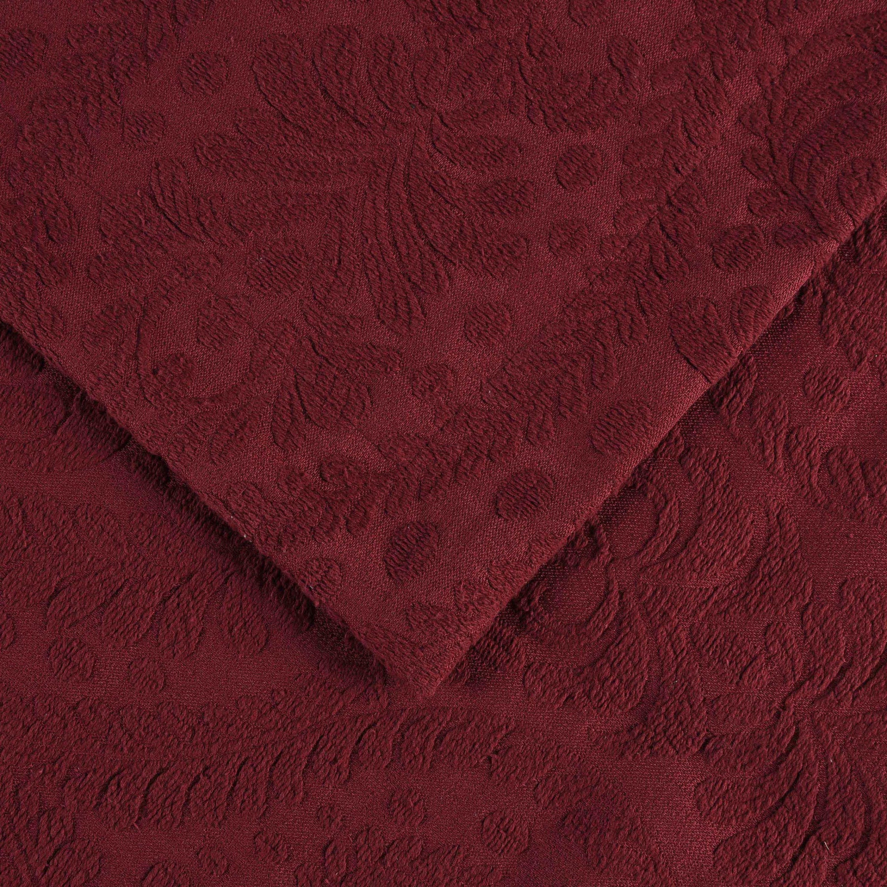 Aspen Cotton Blend Jacquard Floral Scalloped Edge Bedspread Set