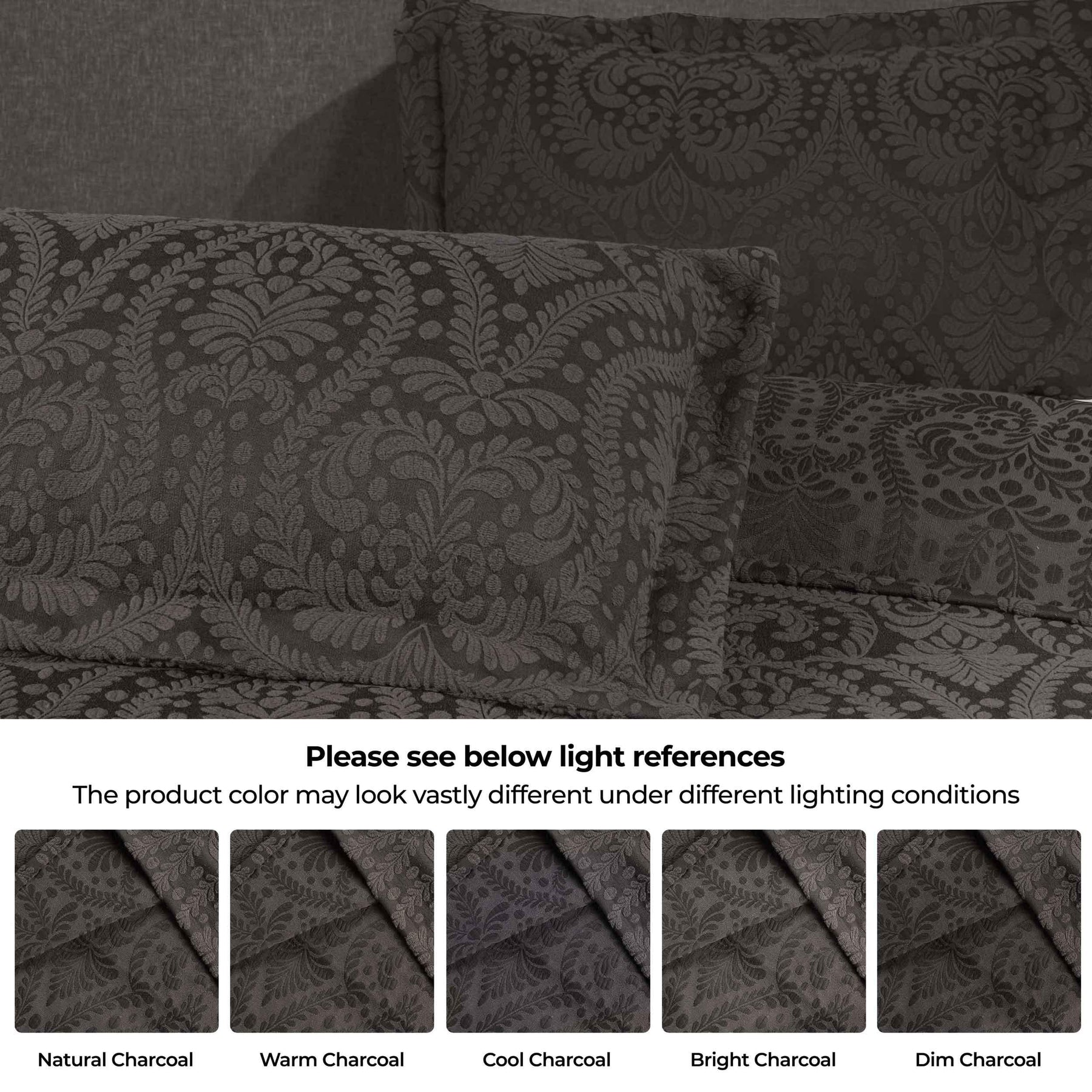 Aspen Cotton Blend Jacquard Floral Scalloped Edge Bedspread Set