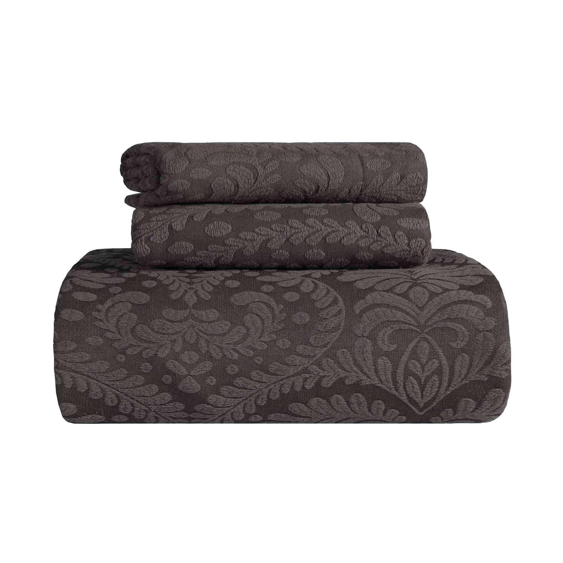 Aspen Cotton Blend Jacquard Floral Scalloped Edge Bedspread Set
