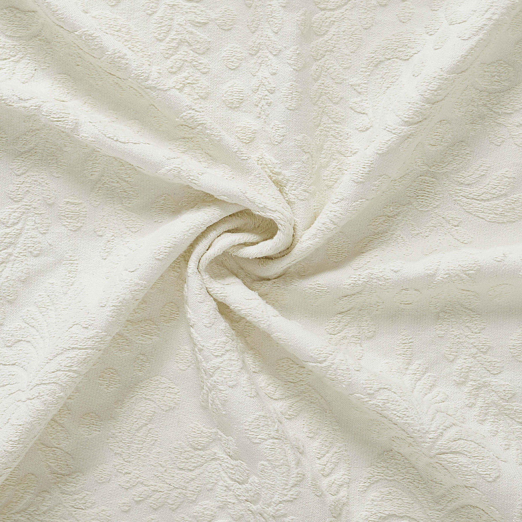 Aspen Cotton Blend Jacquard Floral Scalloped Edge Bedspread Set