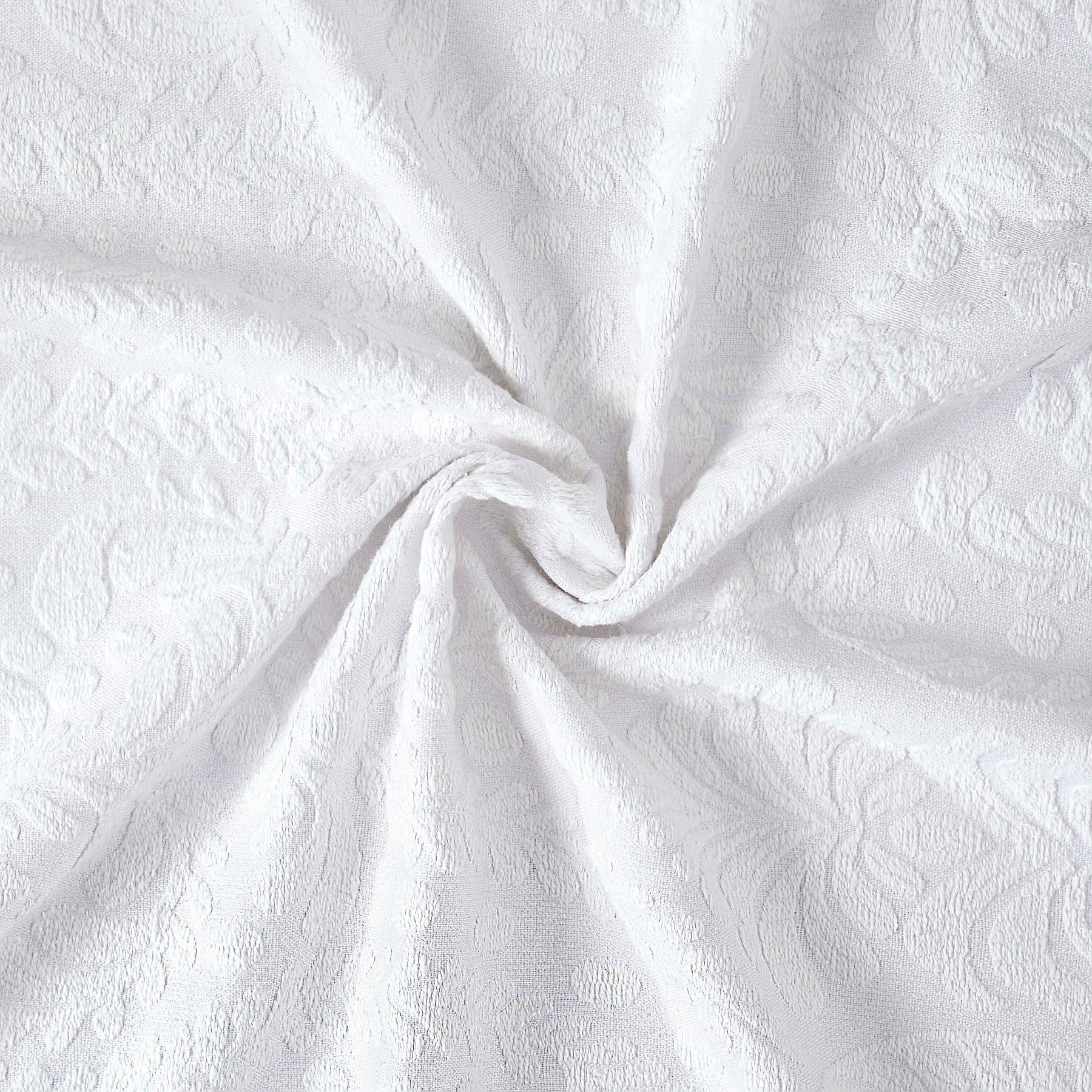 Aspen Cotton Blend Jacquard Floral Scalloped Edge Bedspread Set