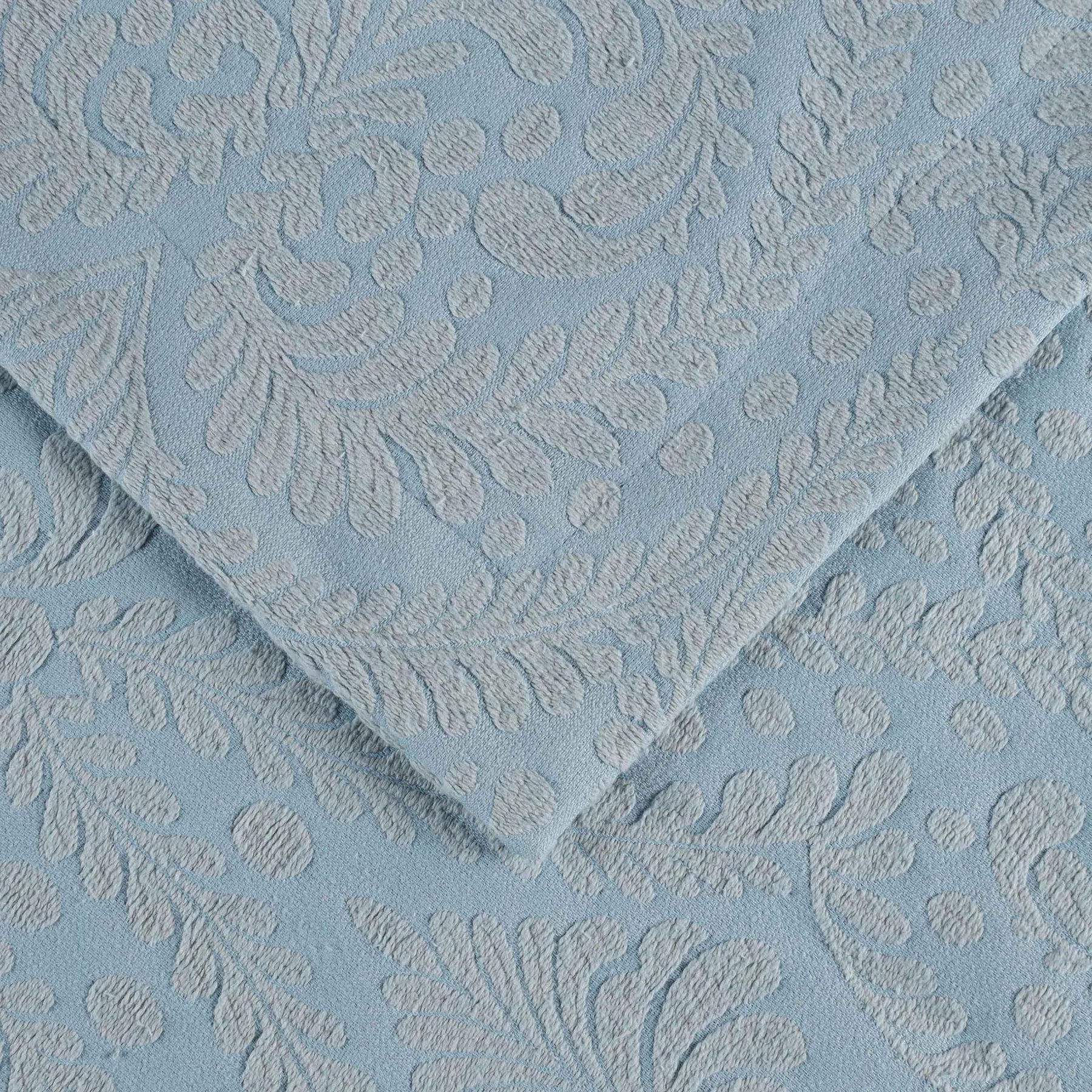 Aspen Cotton Blend Jacquard Floral Scalloped Edge Bedspread Set