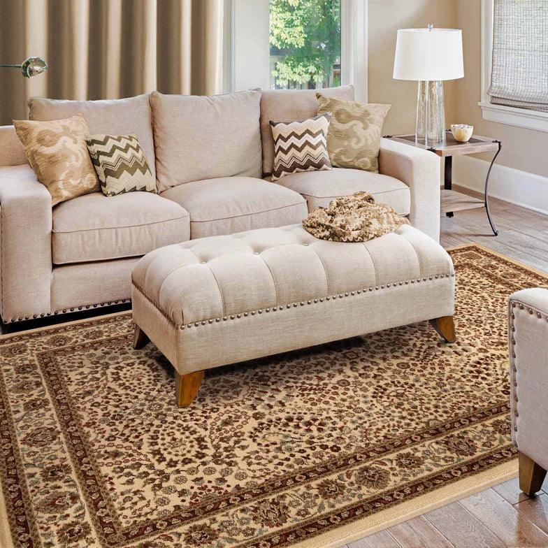 Astral Oriental Floral Scroll Indoor Large Area Rugs or Runner Rug