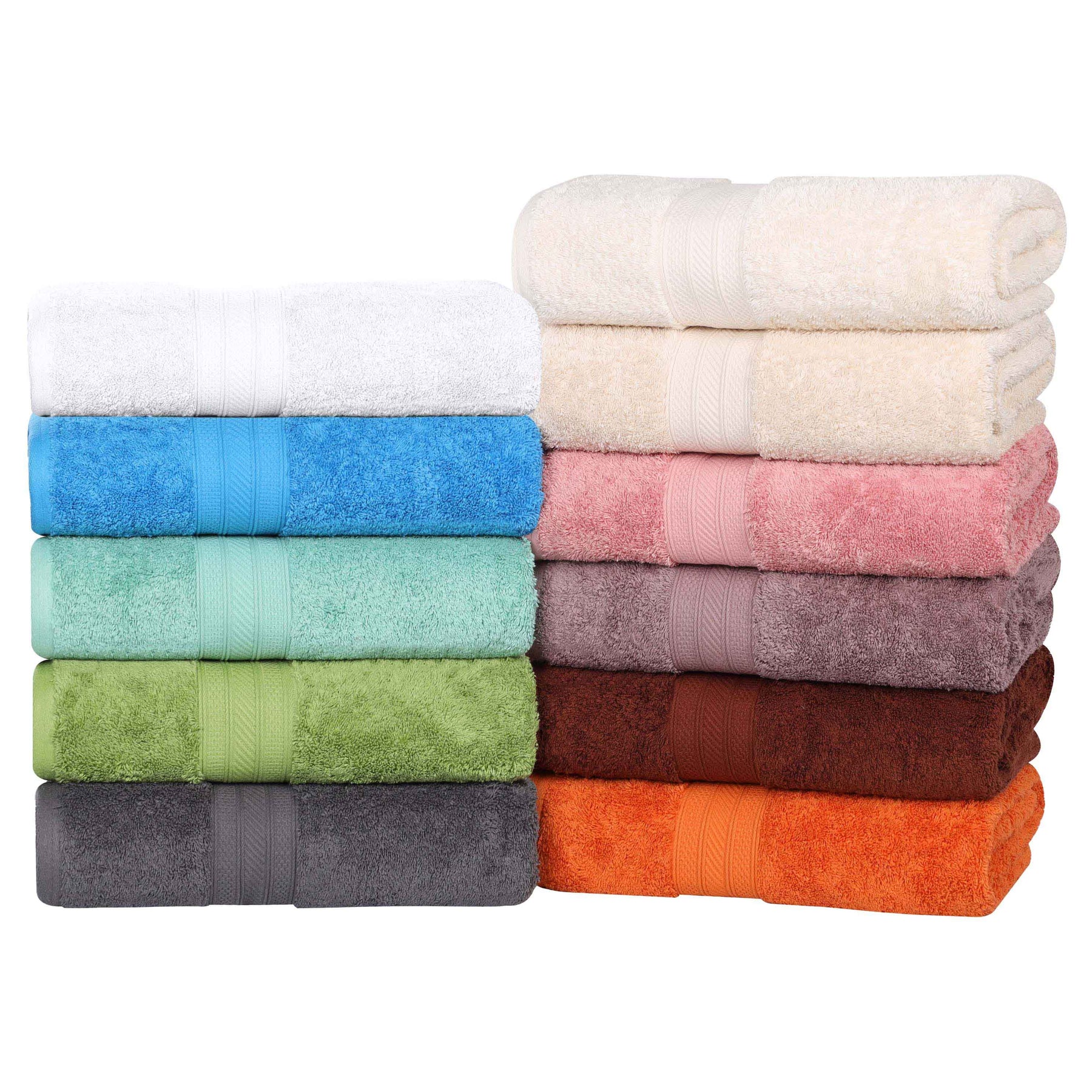 Atlas Cotton Absorbent Heavyweight Face Towel Washcloth Set of 12
