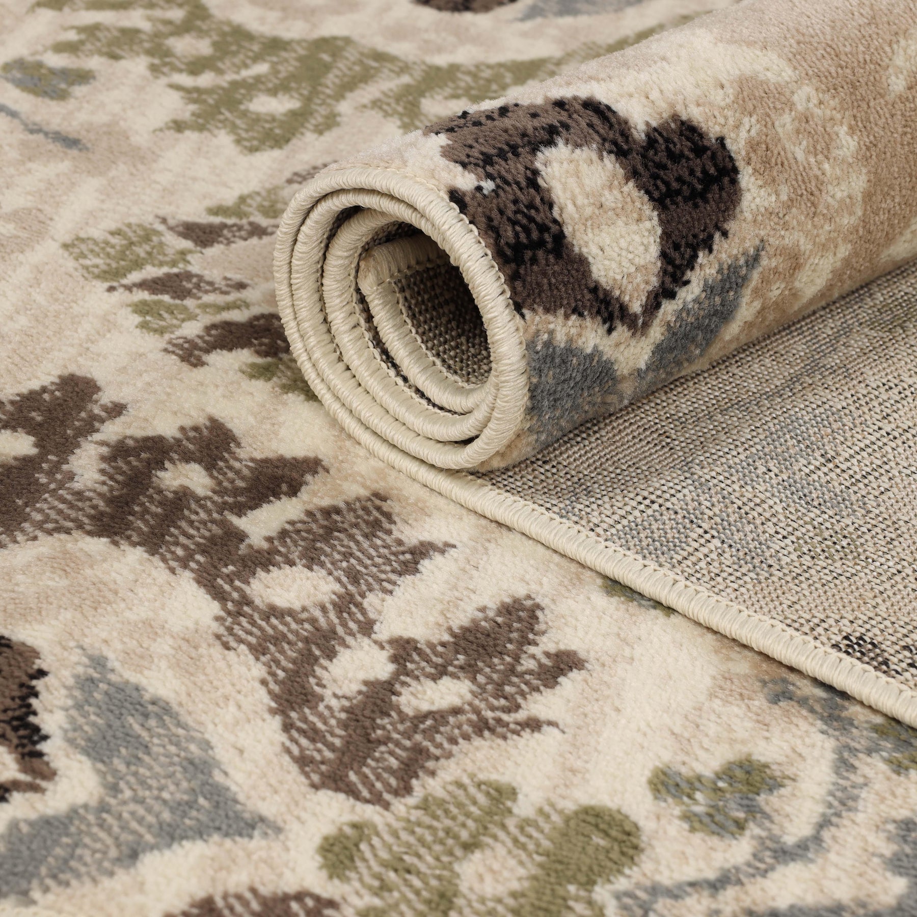 Augusta Vintage Floral Damask Indoor Area Rug or Runner