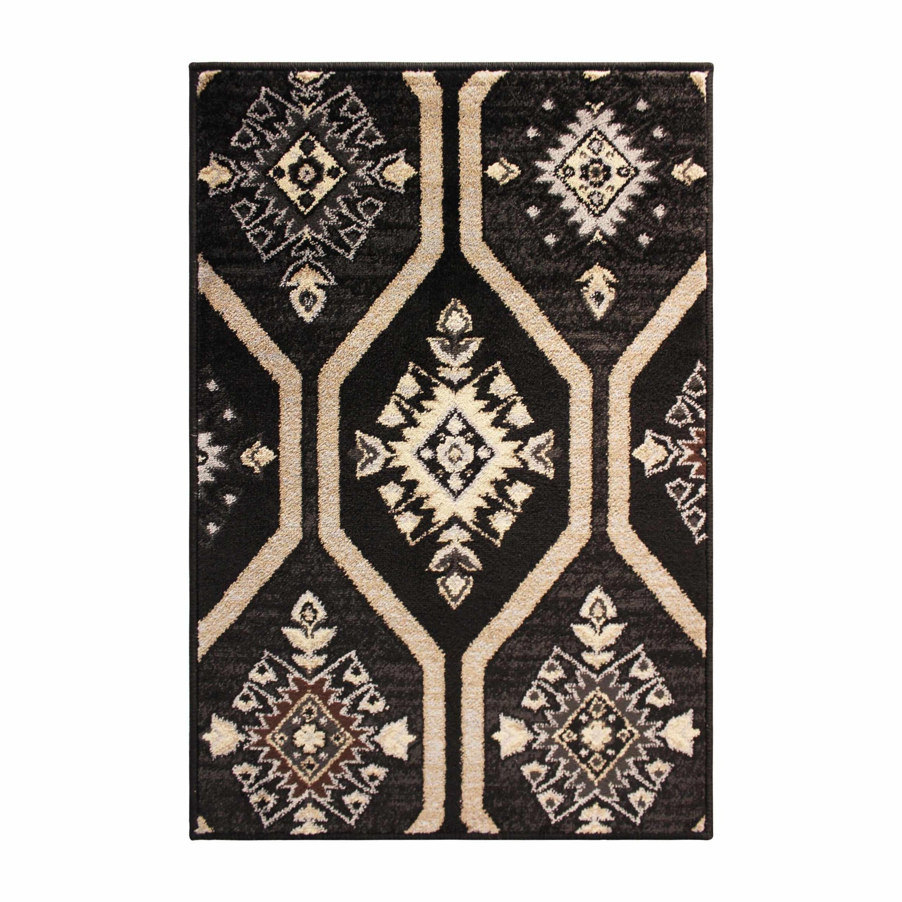 Aurora Hexagon Medallion Geometric Area Rug or Runner