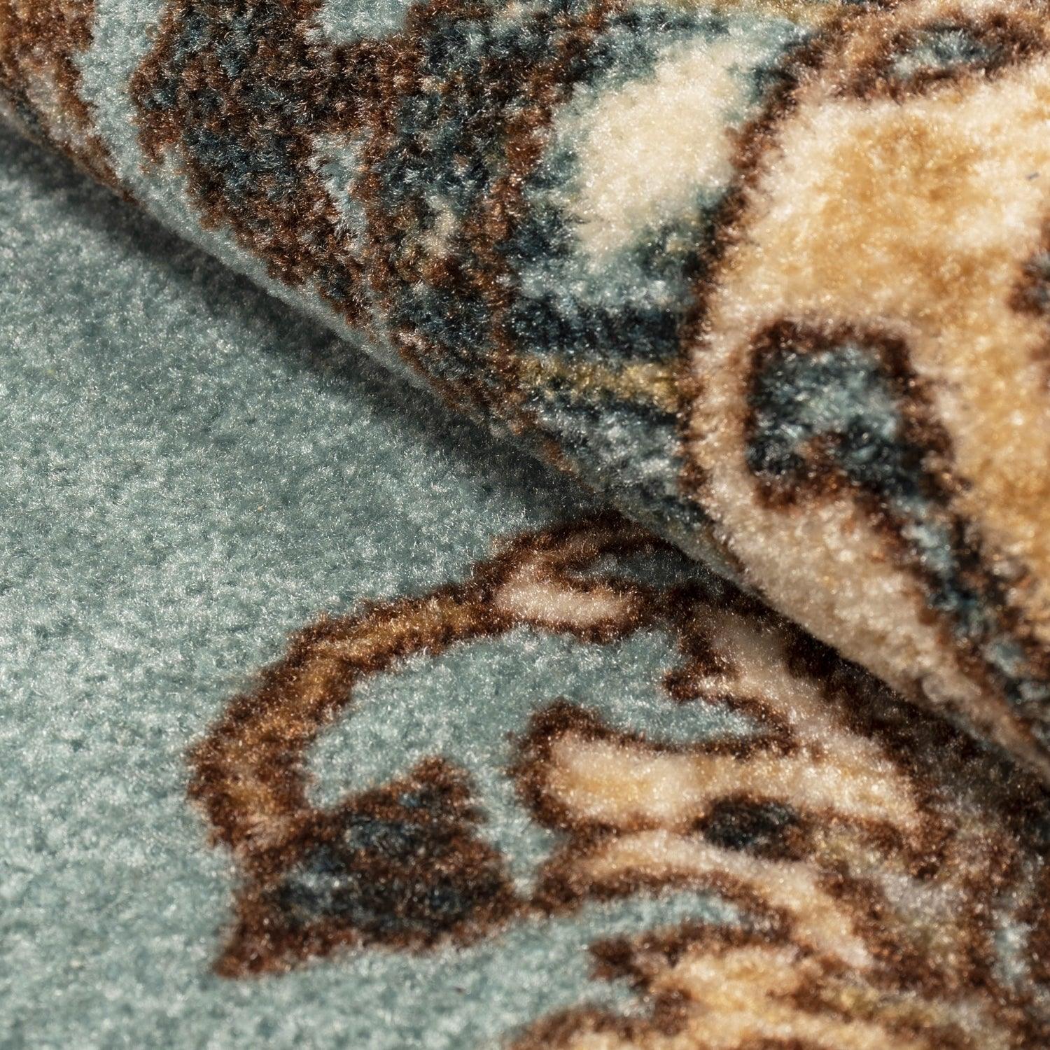 Aviva Non-Slip Floral Washable Medallion Indoor Area Rug or Runner Rug