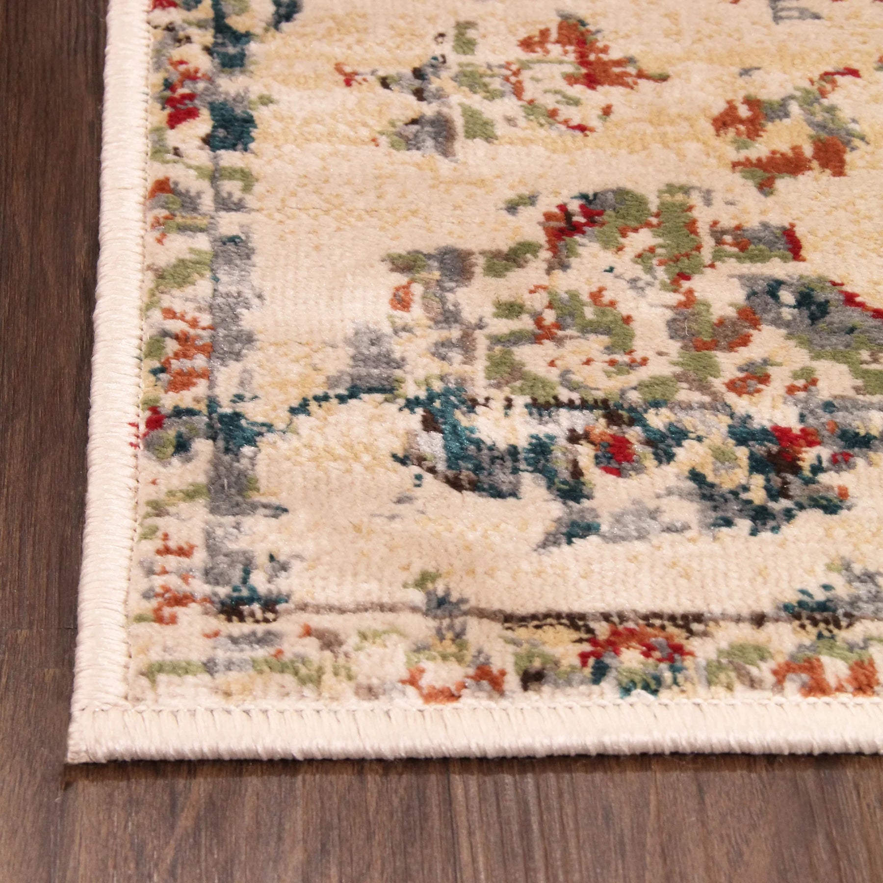 Basilio Modern Farmhouse Distressed Medallion Indoor Area Rug