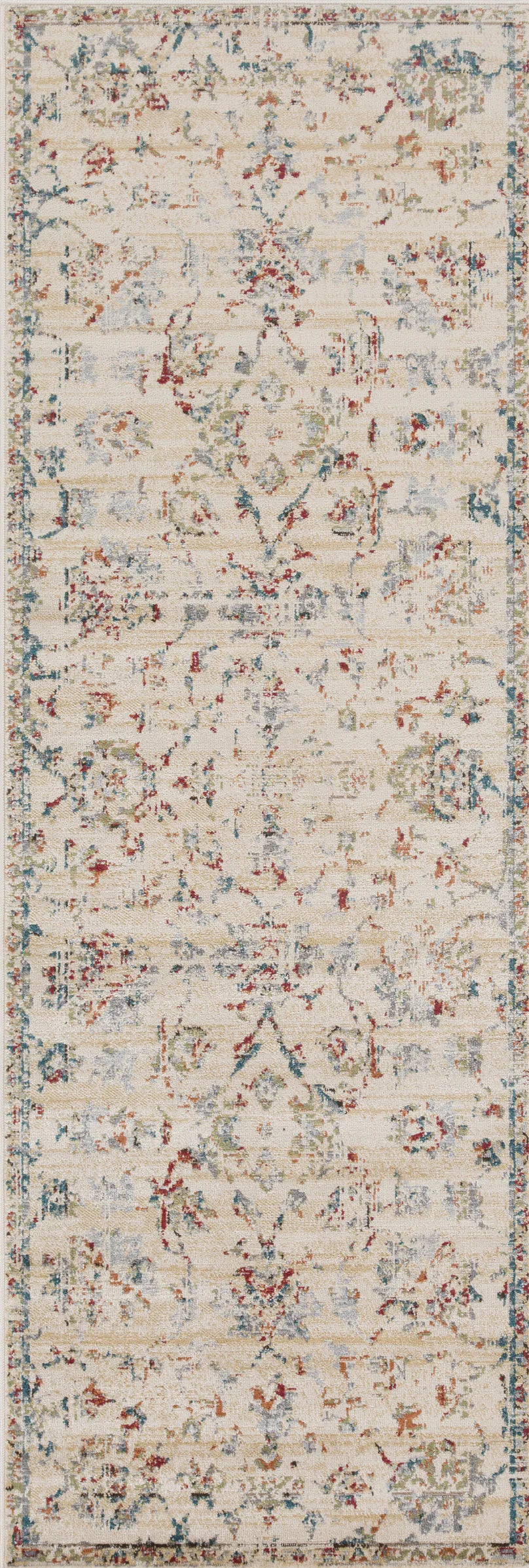 Basilio Modern Farmhouse Distressed Medallion Indoor Area Rug