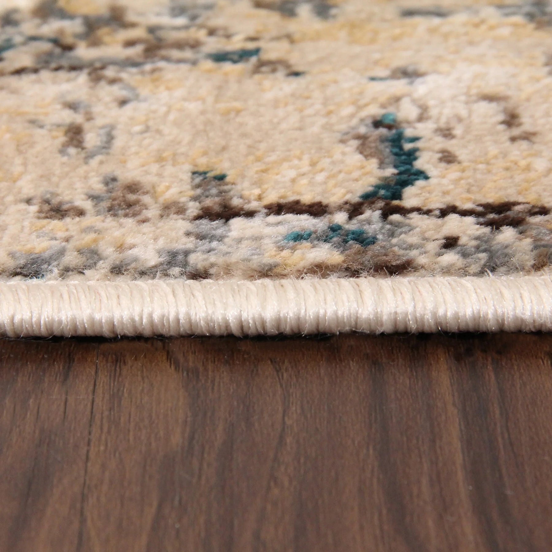 Basilio Modern Farmhouse Distressed Medallion Indoor Area Rug