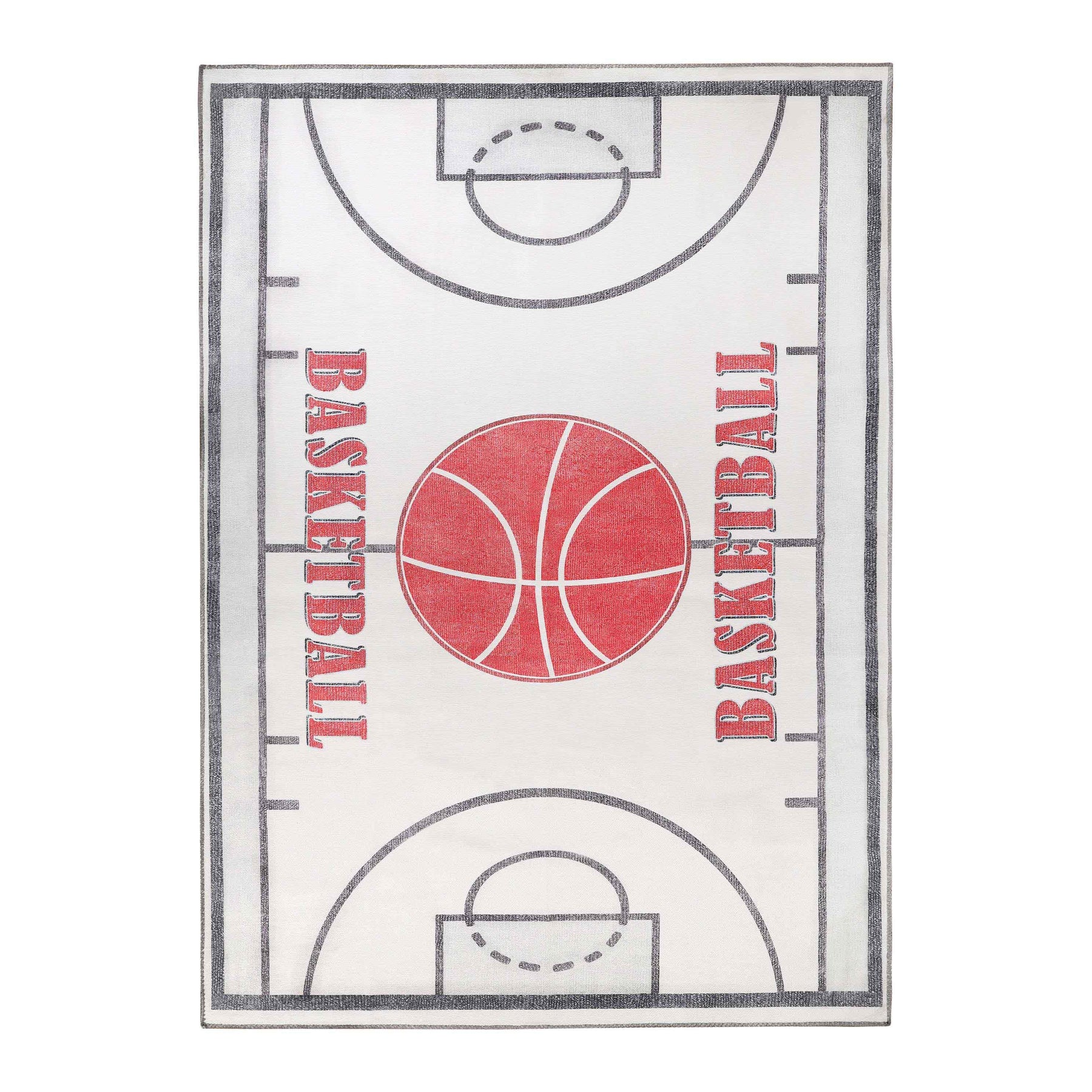 Basketball Court Non-Slip Kids Playroom Indoor Washable Area Rug