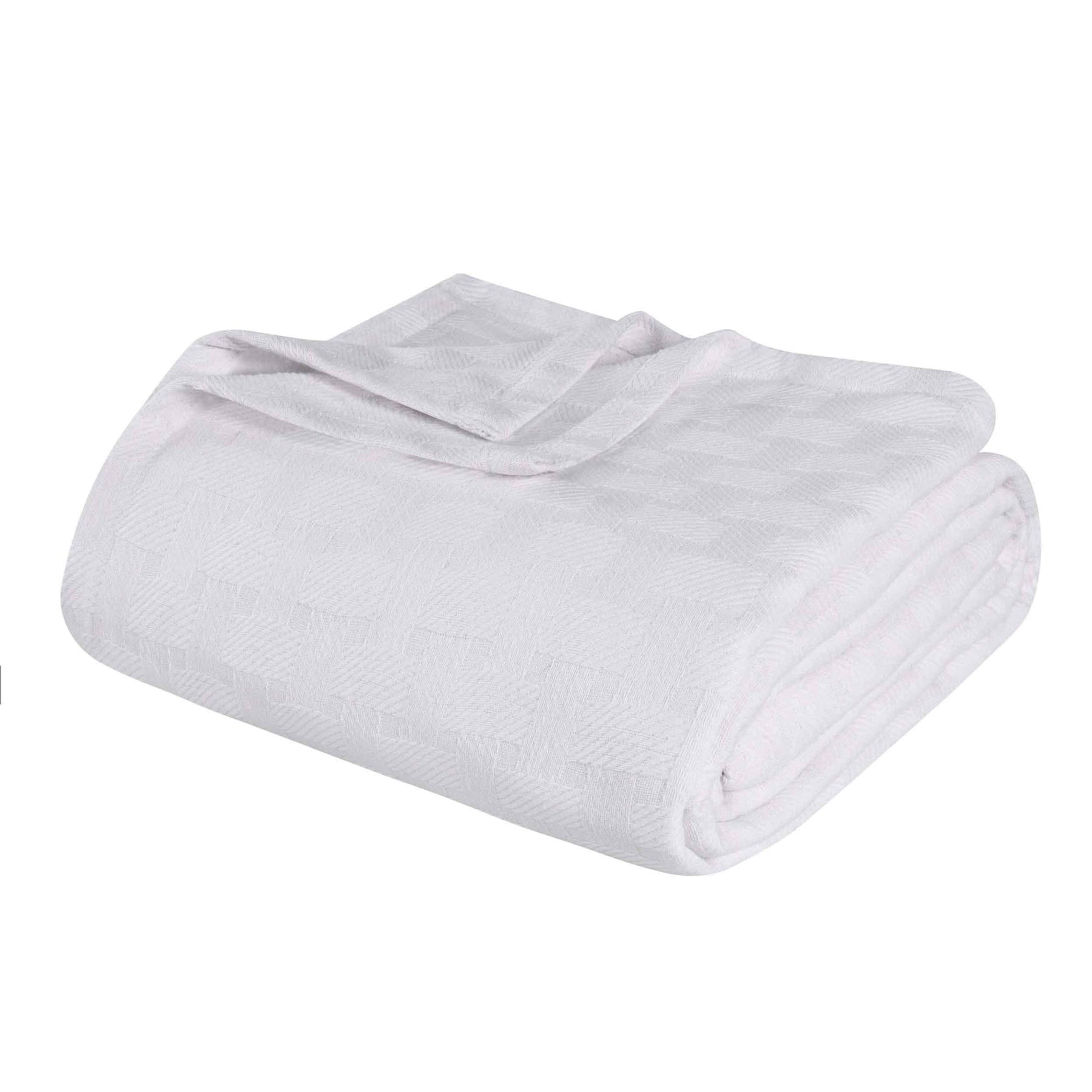 Basketweave Classic Farmhouse All-Season Cotton Blanket