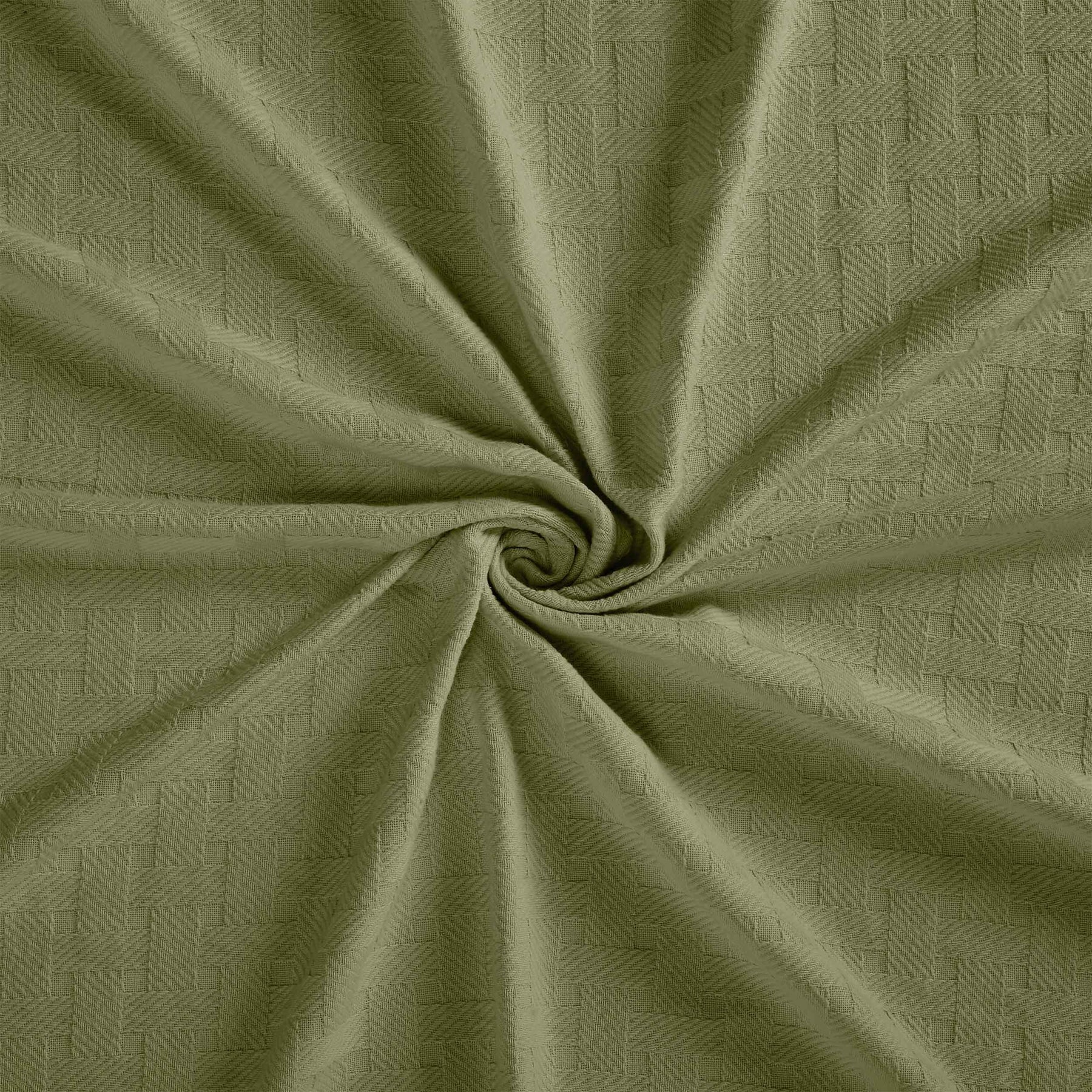 Basketweave Classic Farmhouse All-Season Cotton Blanket