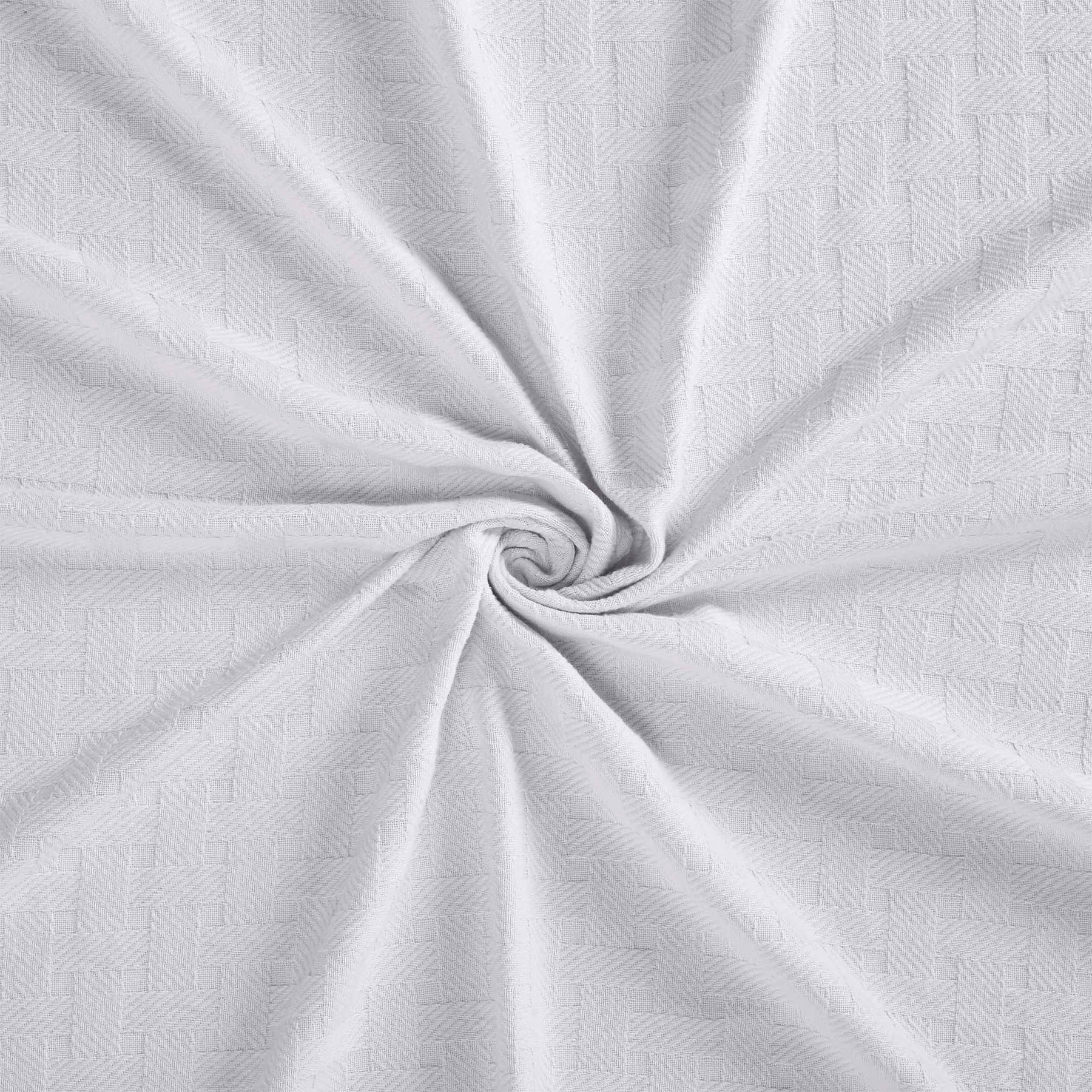 Basketweave Classic Farmhouse All-Season Cotton Blanket
