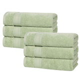 Zero Twist Cotton Hand Towels 6-Piece Belmont Collection