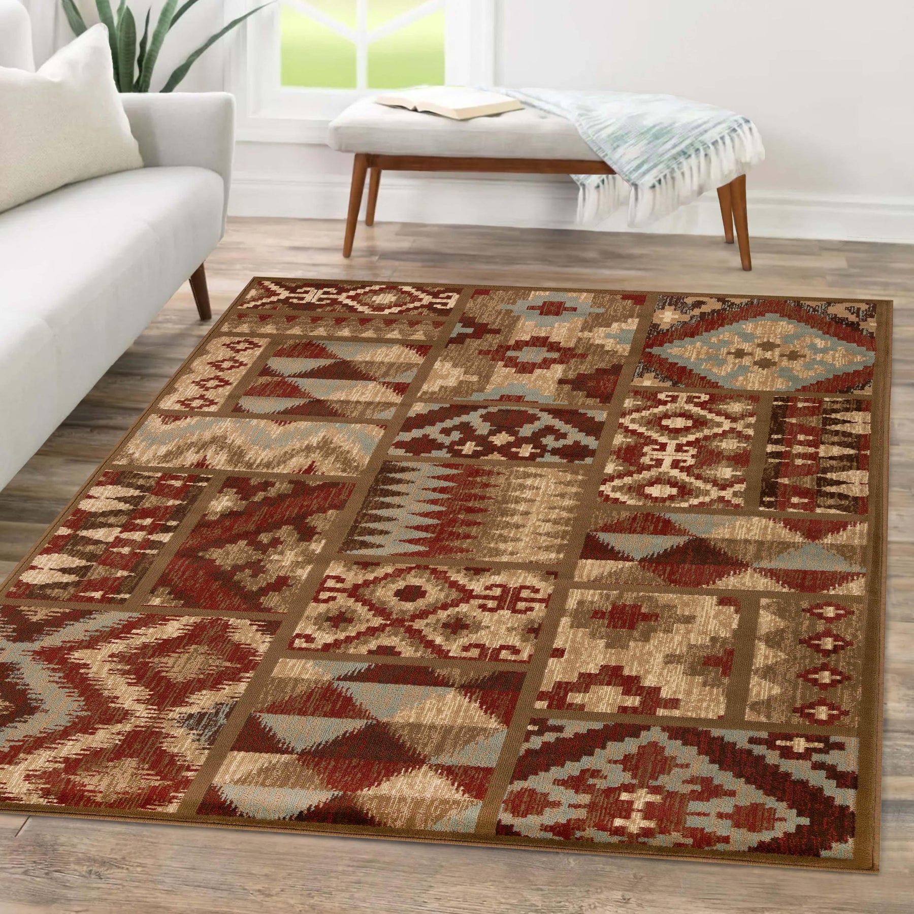 Berlin Aztec Geometric Southwestern Indoor Area Rugs or Runner Rug