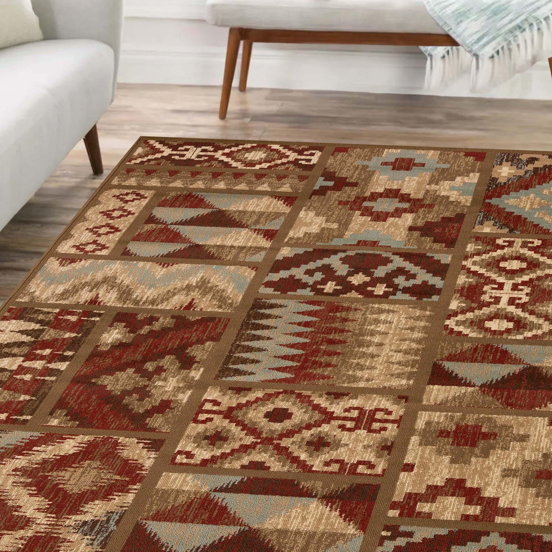 Berlin Aztec Geometric Southwestern Indoor Area Rugs or Runner Rug