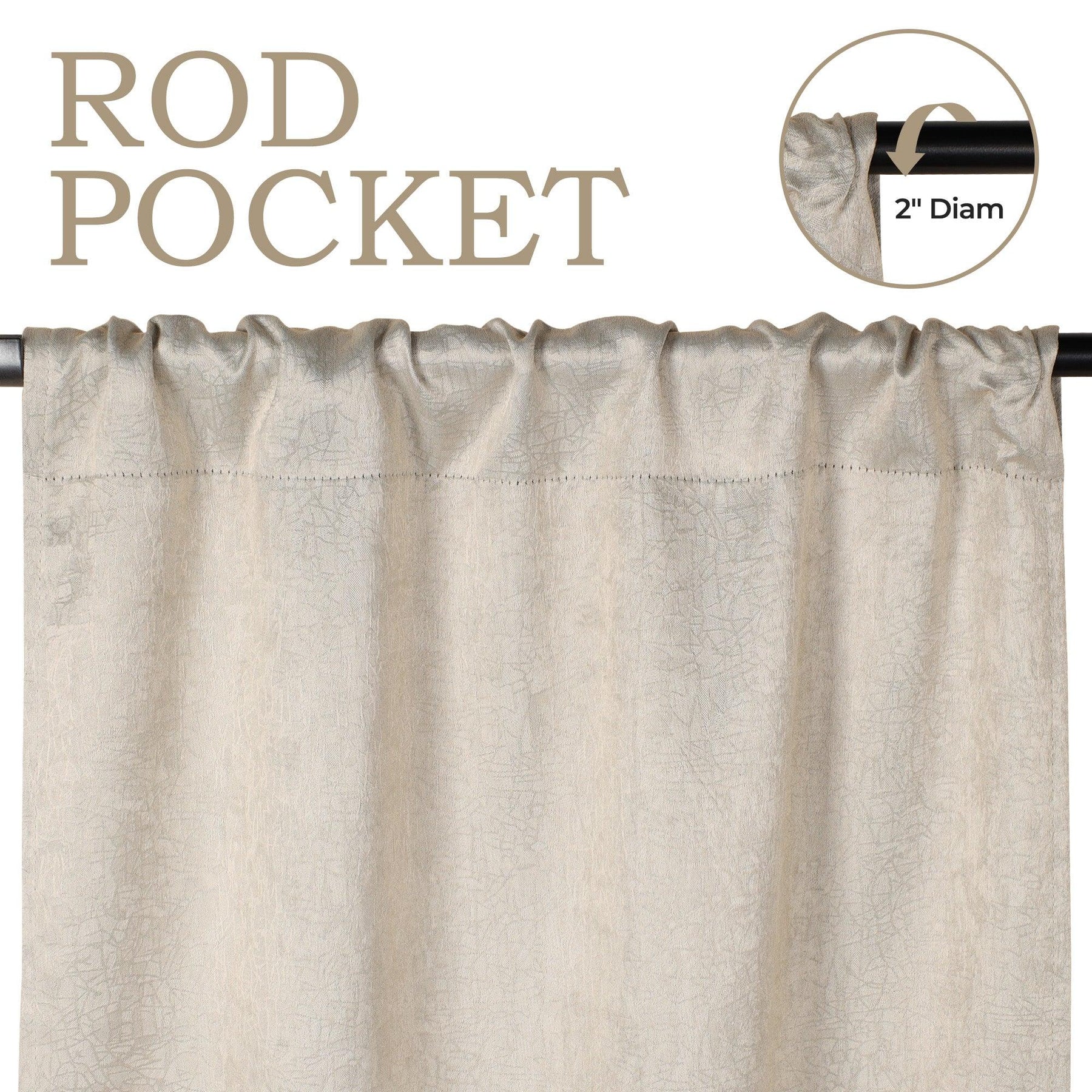 Blackout Senna Solid Textured Grommet Curtain Panels. Set of 2