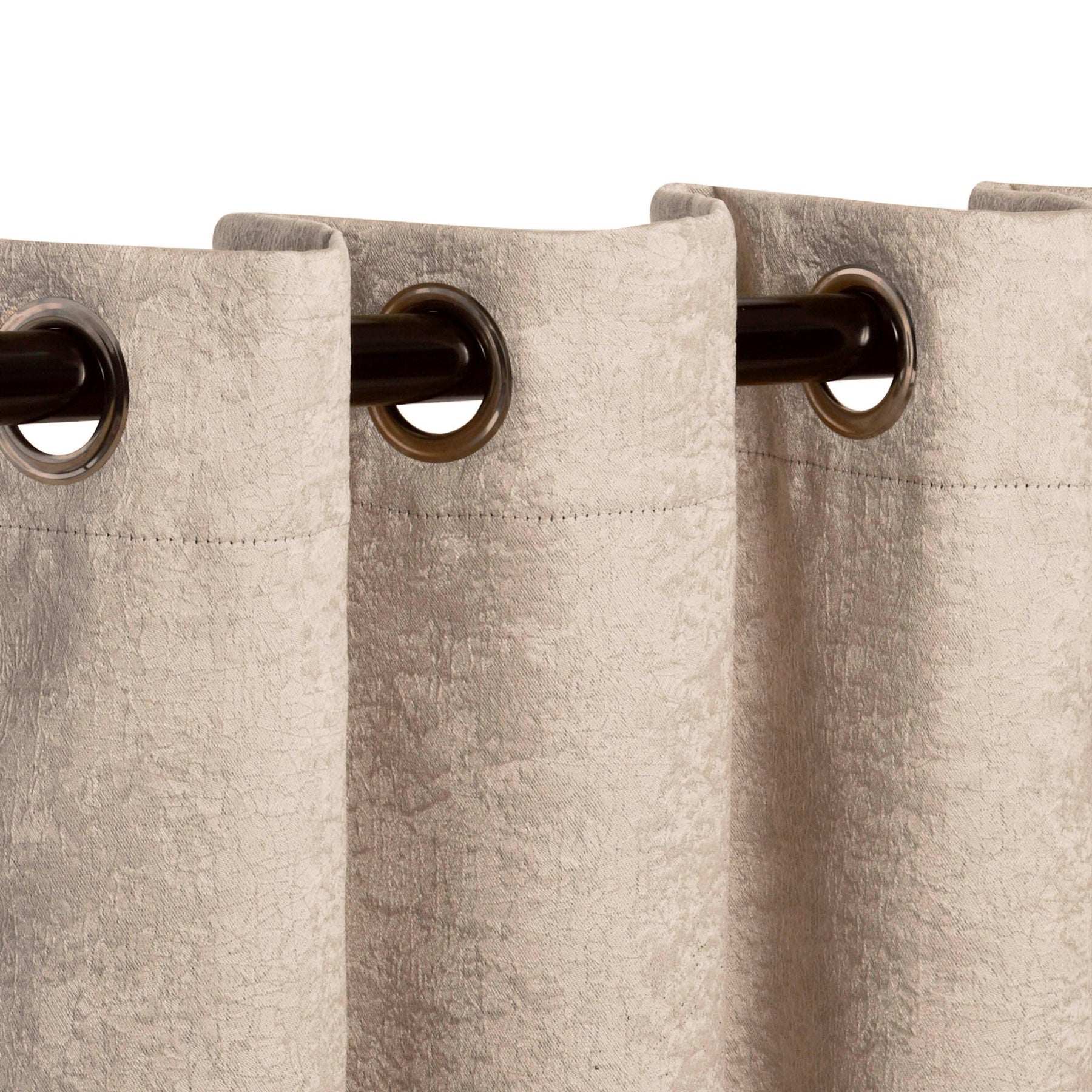 Blackout Senna Solid Textured Grommet Curtain Panels. Set of 2