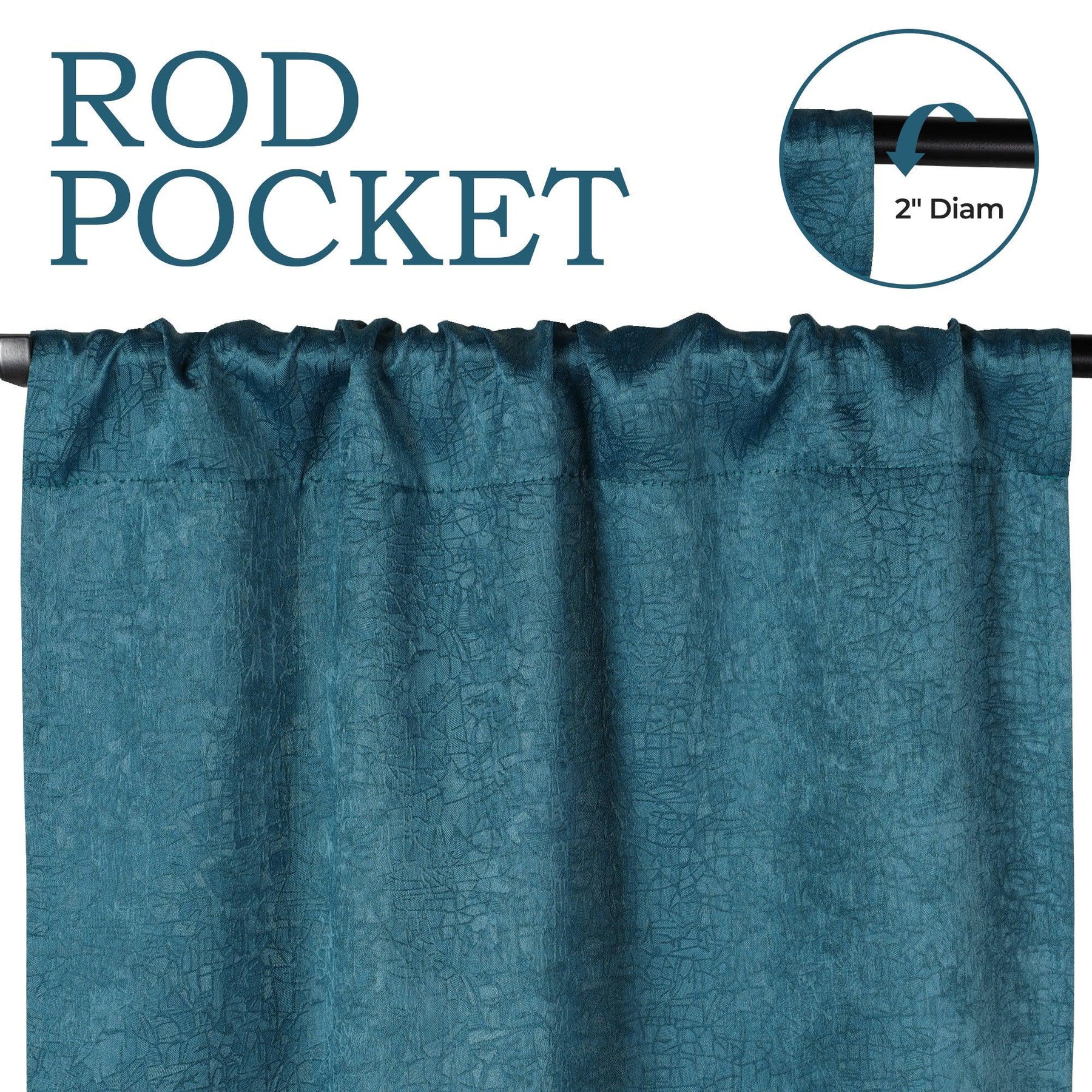 Blackout Senna Solid Textured Grommet Curtain Panels. Set of 2