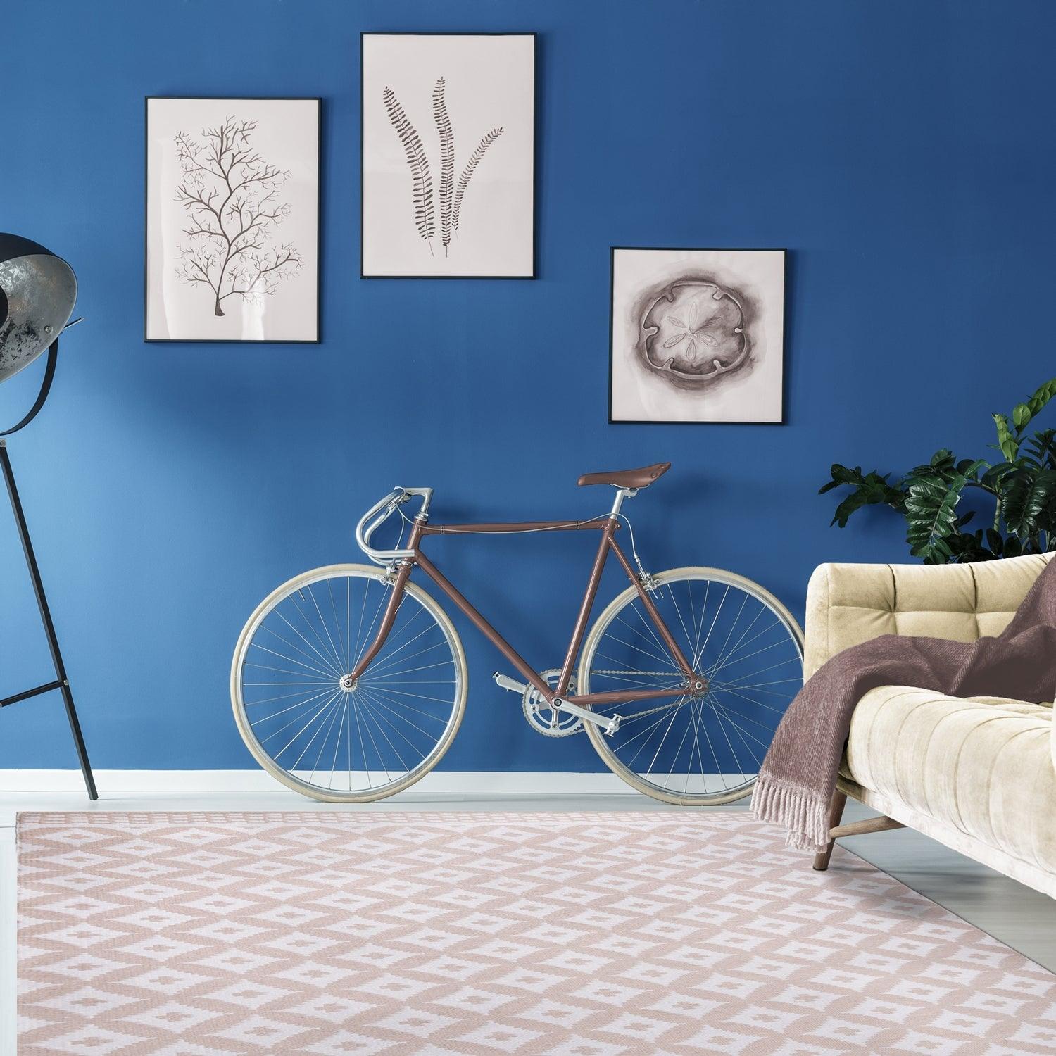 Modern Geometric Lattice Indoor Outdoor Area Rug