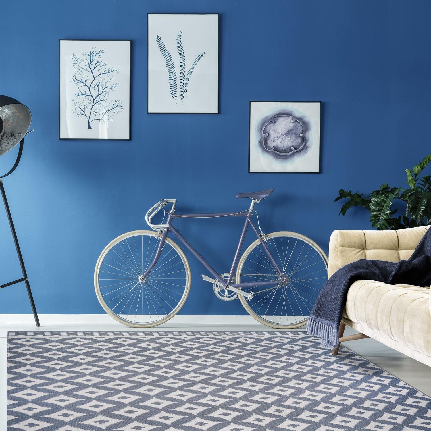 Modern Geometric Lattice Indoor Outdoor Area Rug