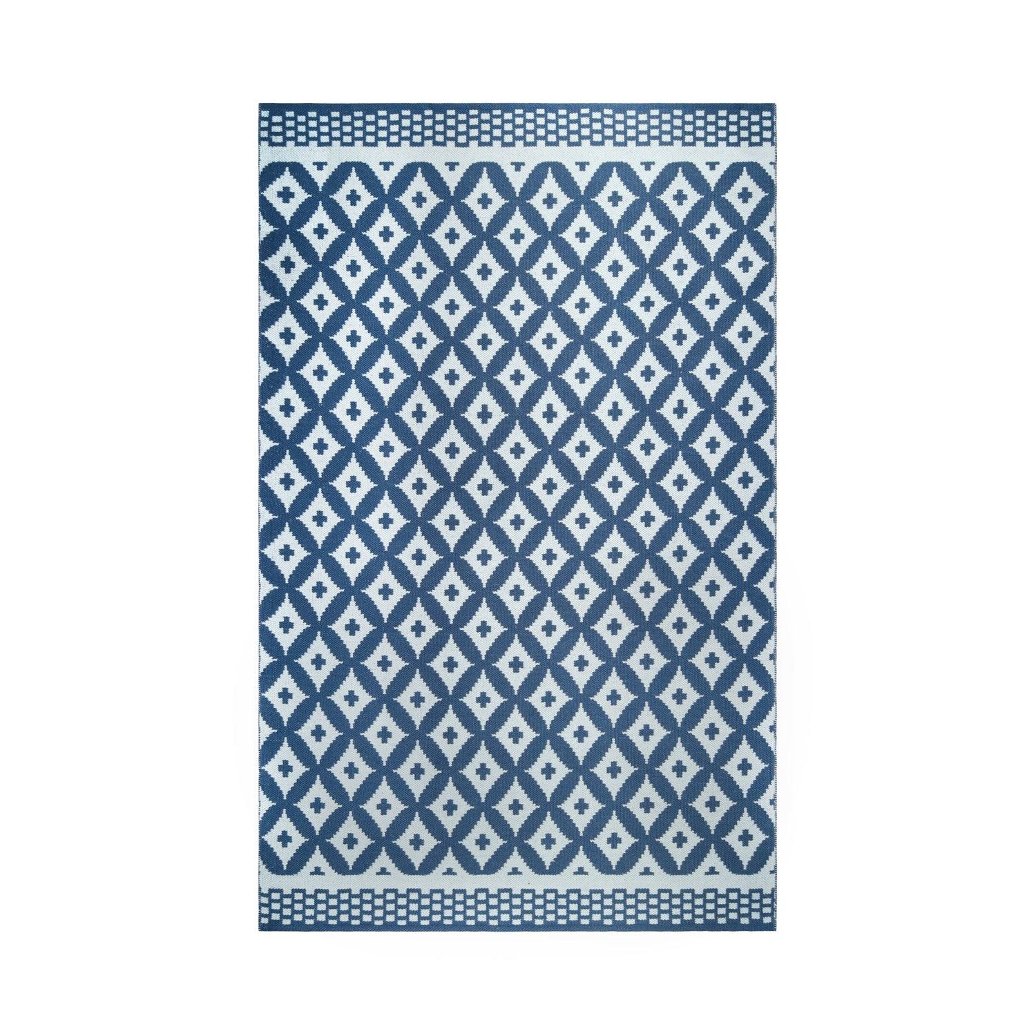 Modern Geometric Lattice Indoor Outdoor Area Rug