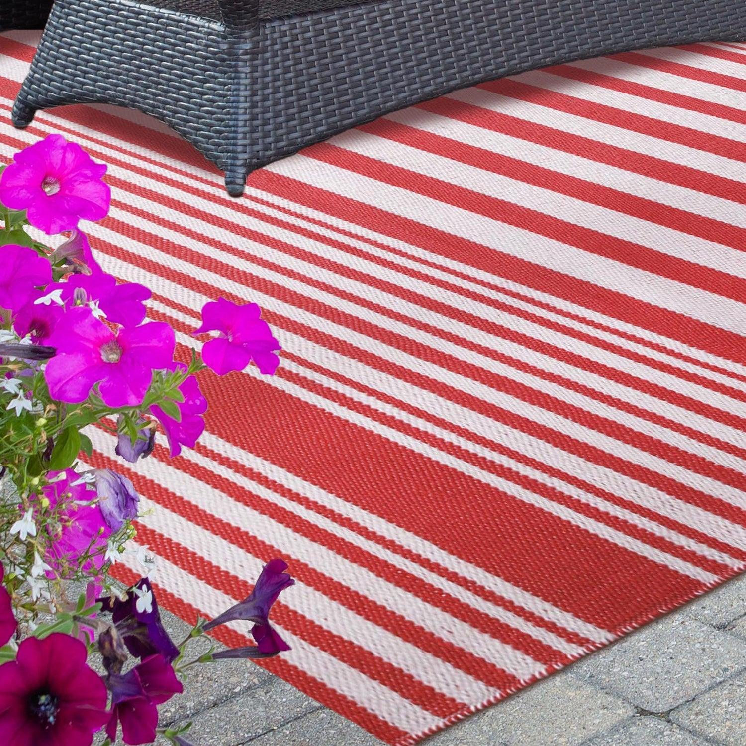 Modern Stripes Large Indoor Outdoor Pattern Area Rug