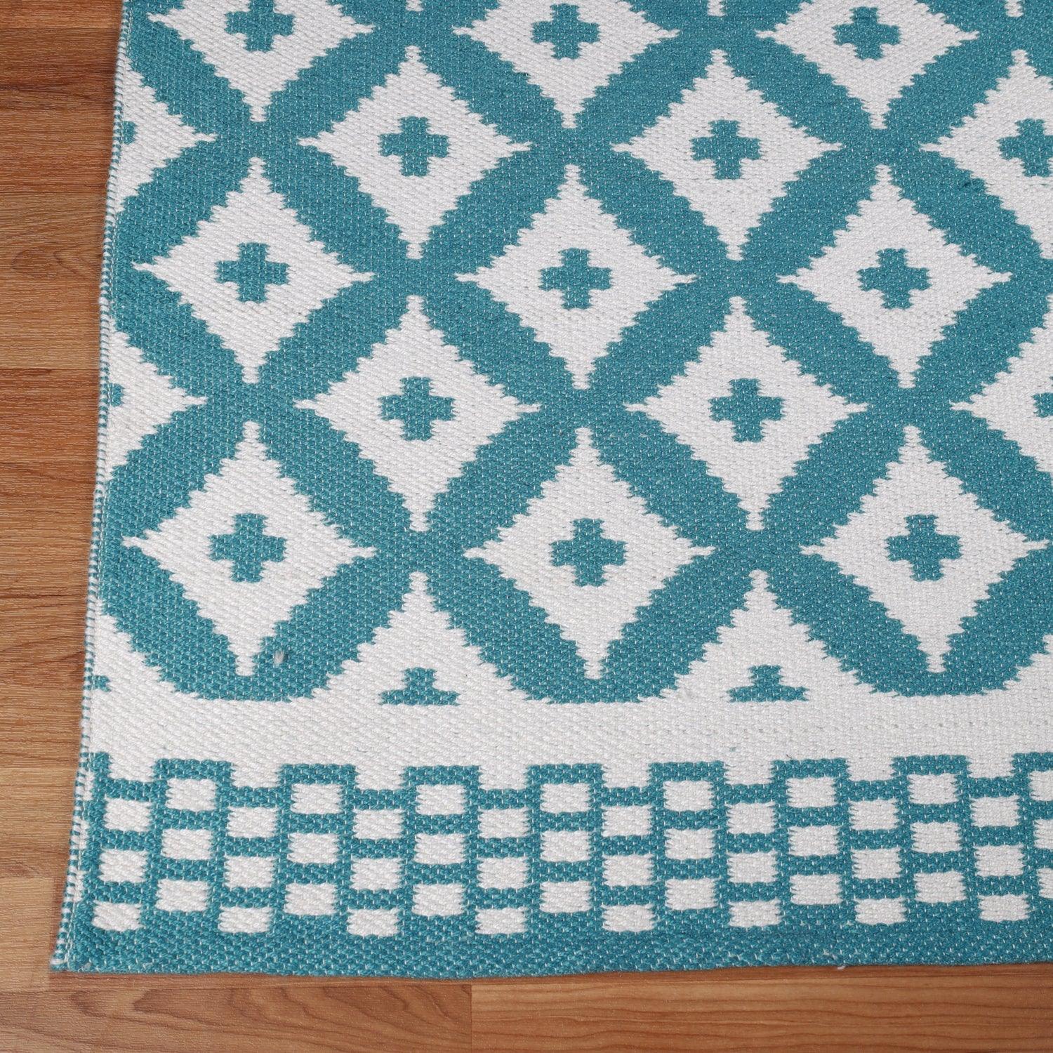 Modern Geometric Lattice Indoor Outdoor Area Rug