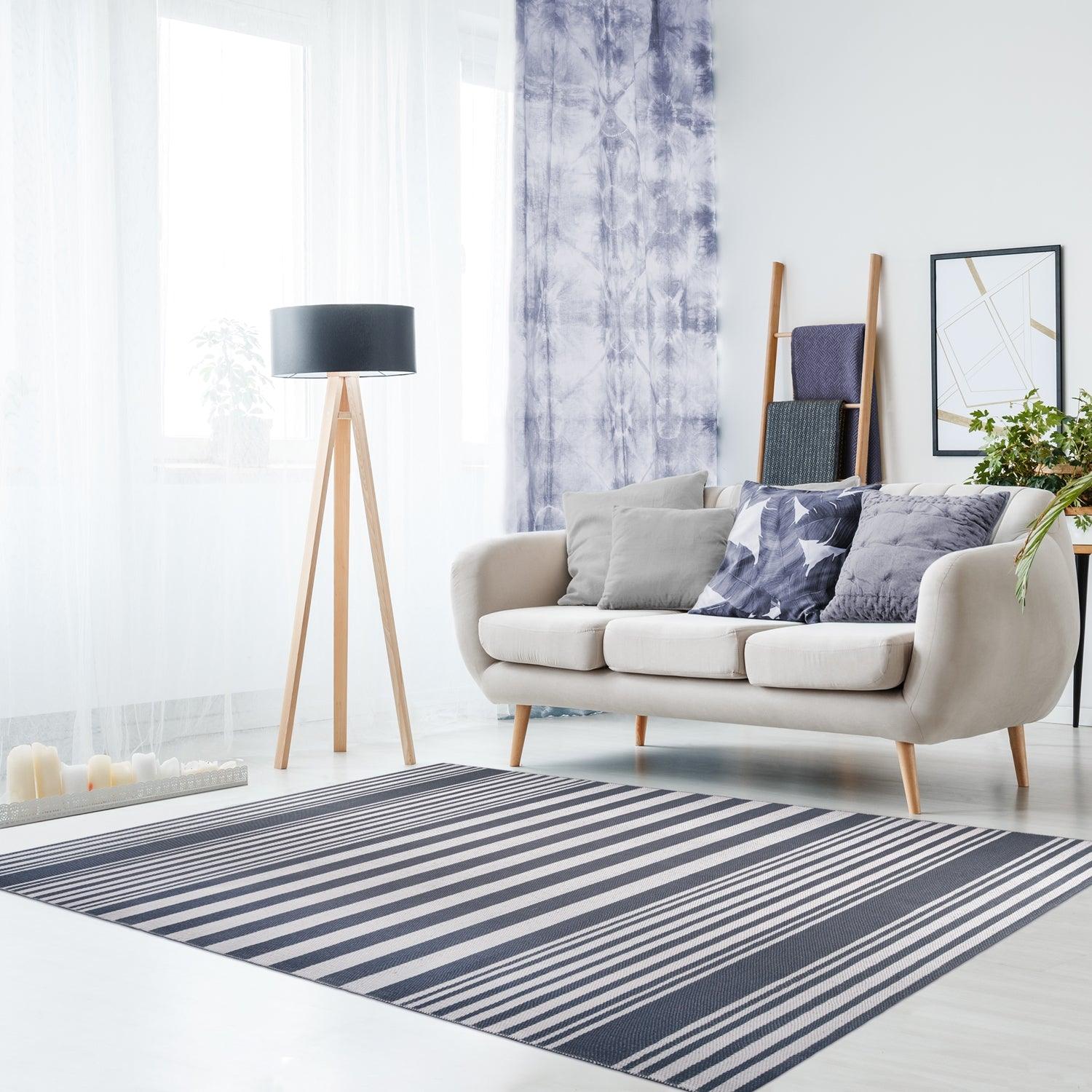 Modern Stripes Large Indoor Outdoor Pattern Area Rug