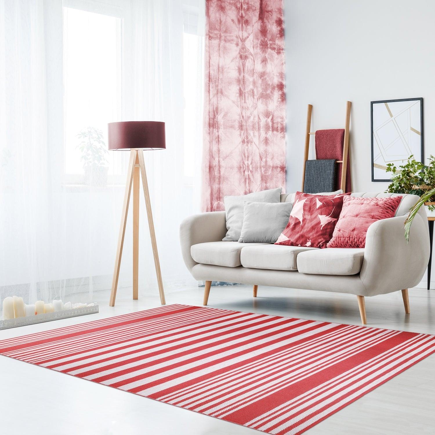 Modern Stripes Large Indoor Outdoor Pattern Area Rug