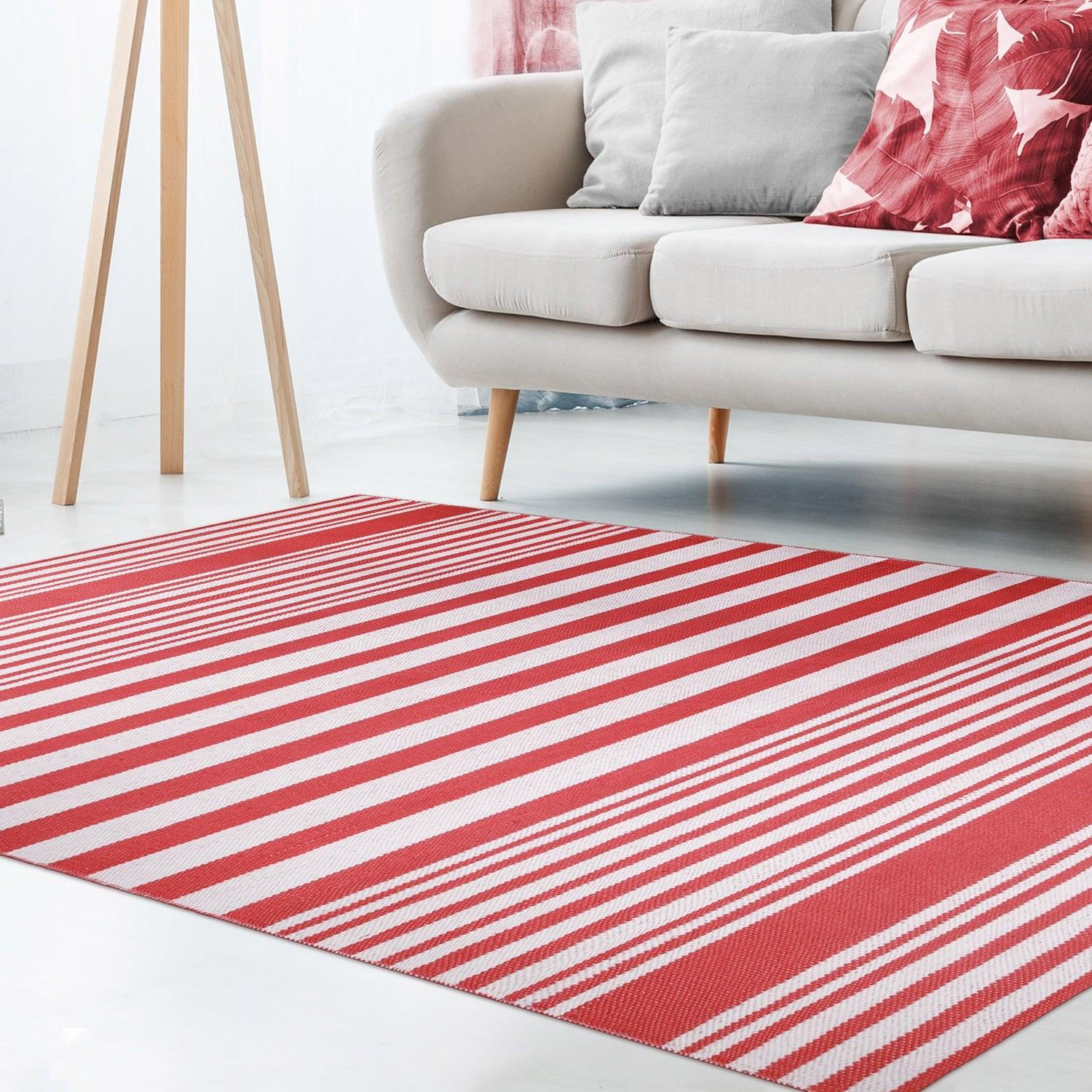 Modern Stripes Large Indoor Outdoor Pattern Area Rug
