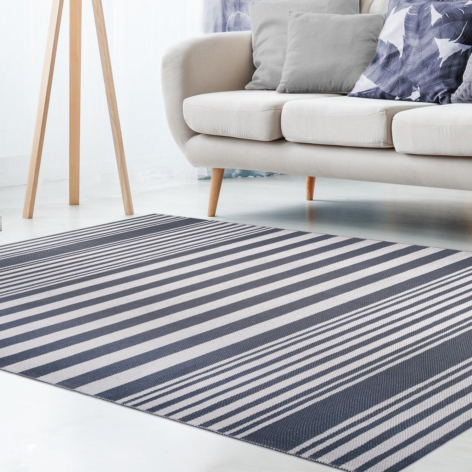 Modern Stripes Large Indoor Outdoor Pattern Area Rug