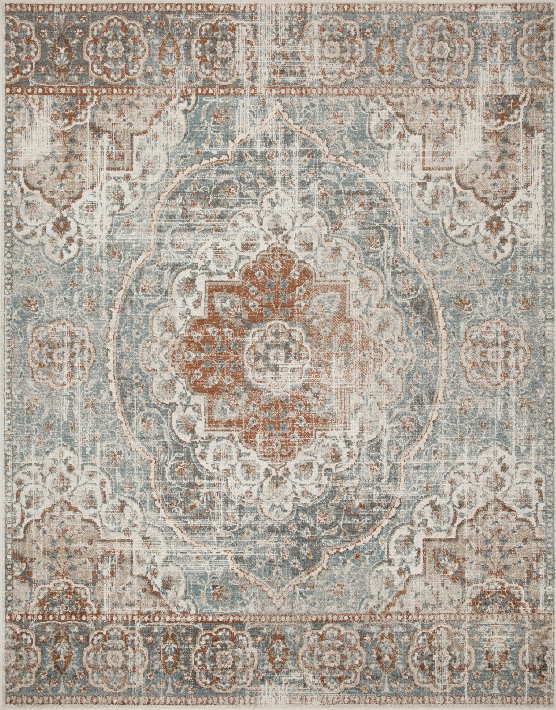 Bodhi Vintage Floral Medallion Indoor Area Rugs or Runner Rug