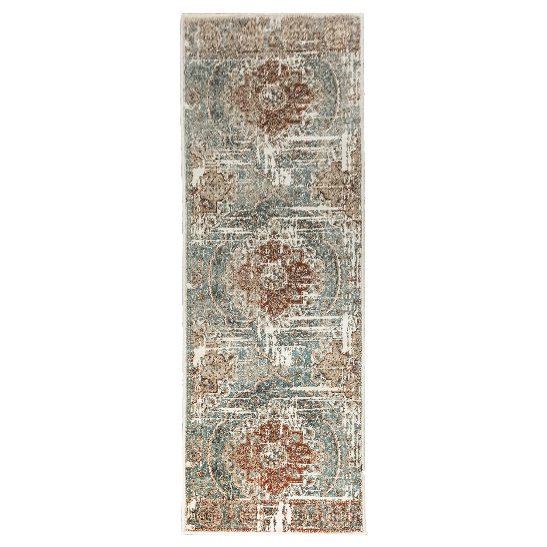 Bodhi Vintage Floral Medallion Indoor Area Rugs or Runner Rug