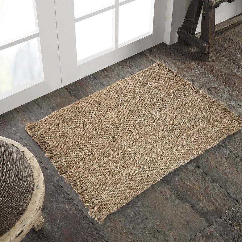 Bohemian Handwoven Natural Braided Jute Reversible Indoor Area Rug