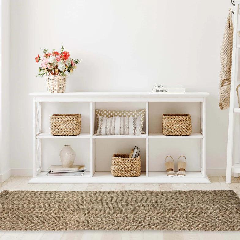 Bohemian Handwoven Natural Braided Jute Reversible Indoor Area Rug