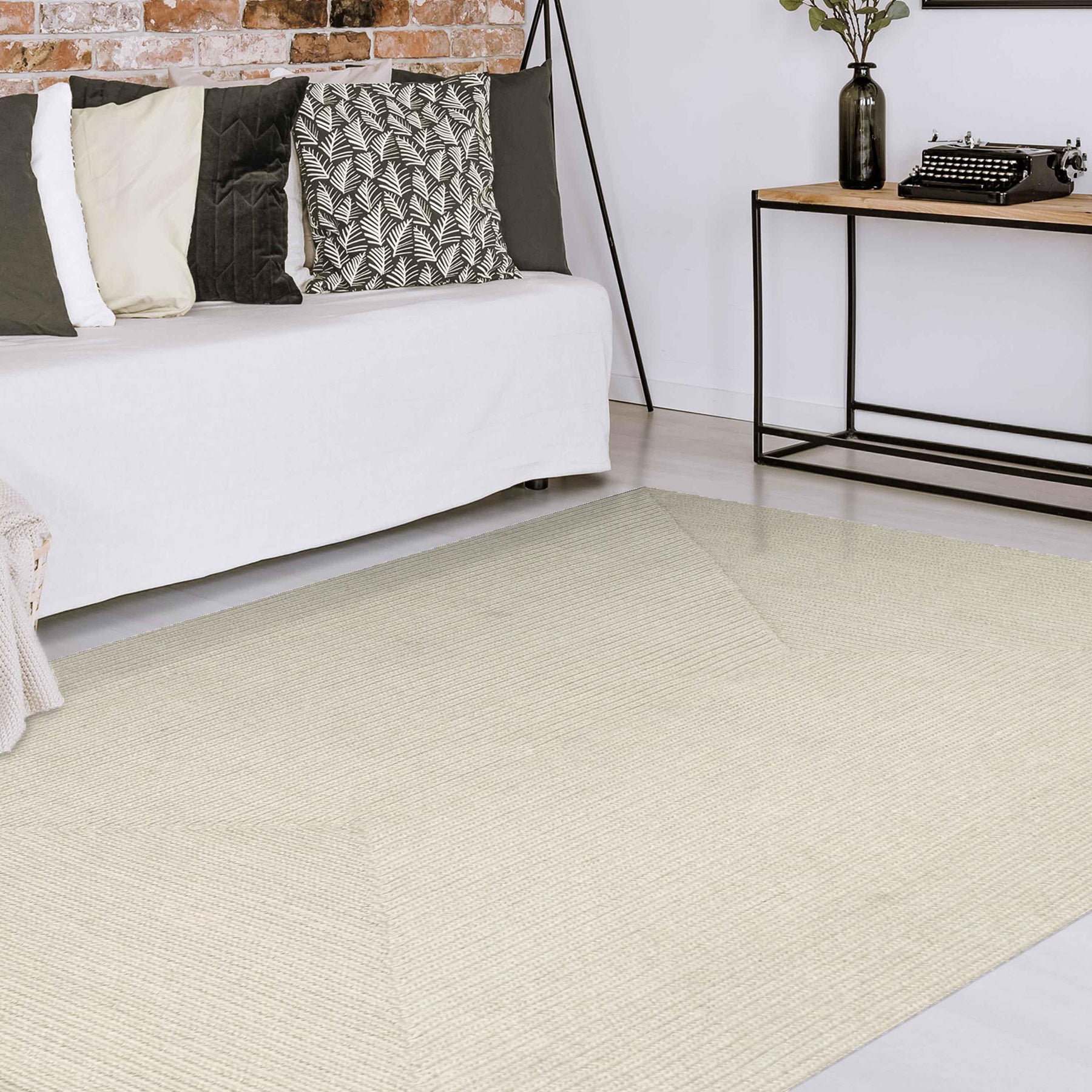 Bohemian Indoor Outdoor Rugs Solid Rectangle Braided Area Rug