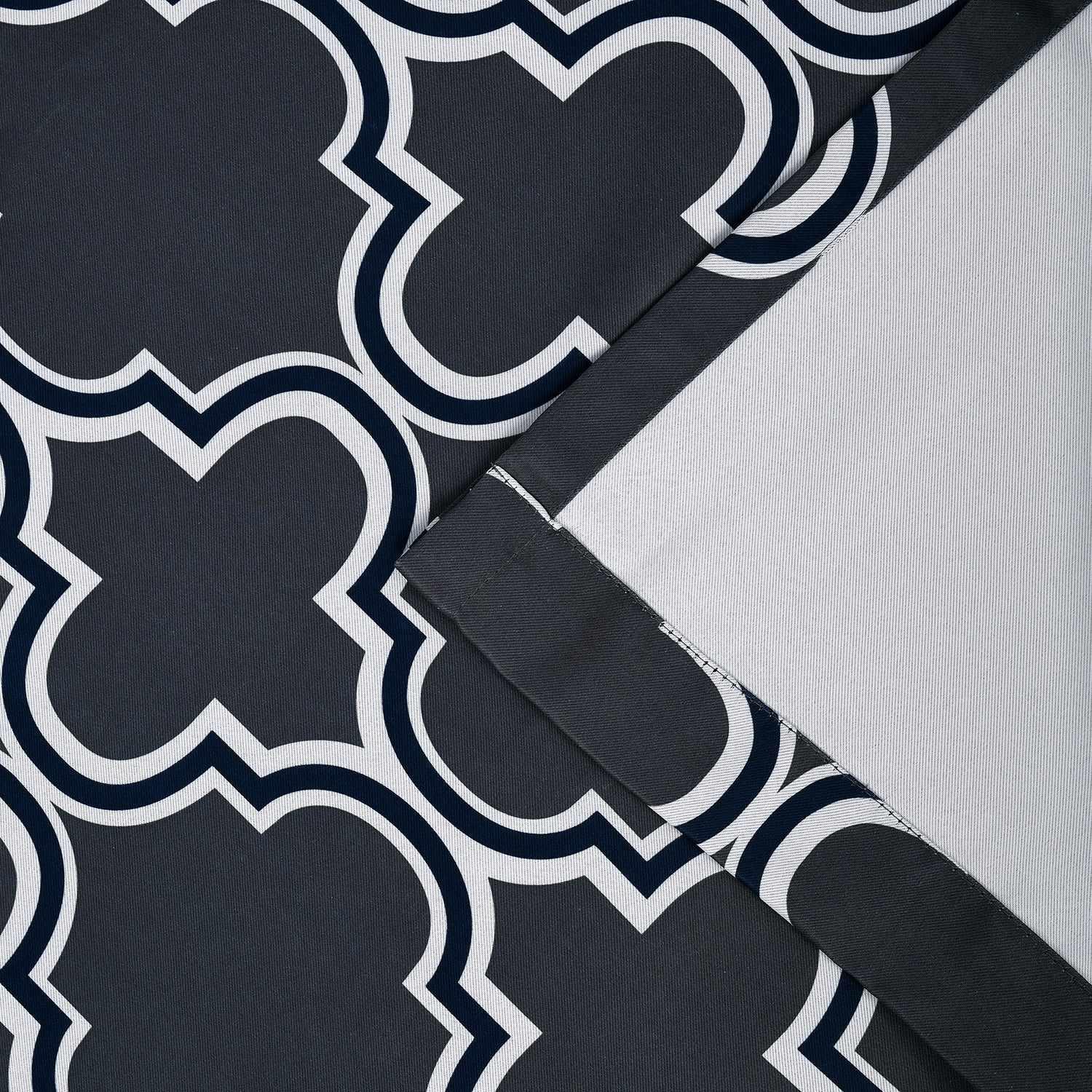 Bohemian Trellis Printed Eclectic Blackout Grommet Curtain Panel Set