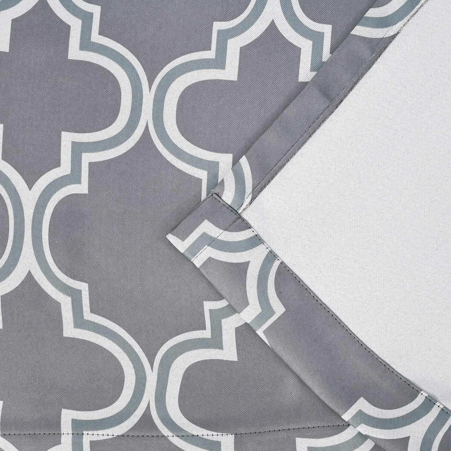 Bohemian Trellis Printed Eclectic Blackout Grommet Curtain Panel Set