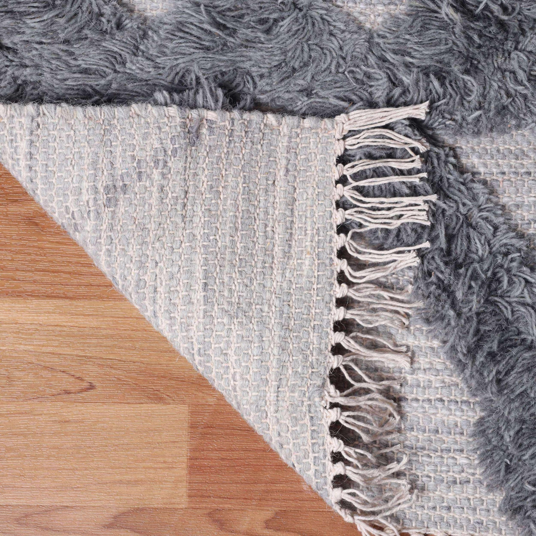 Bohemian Wool Geometric Medallion Fringe Indoor Area or Runner Rug