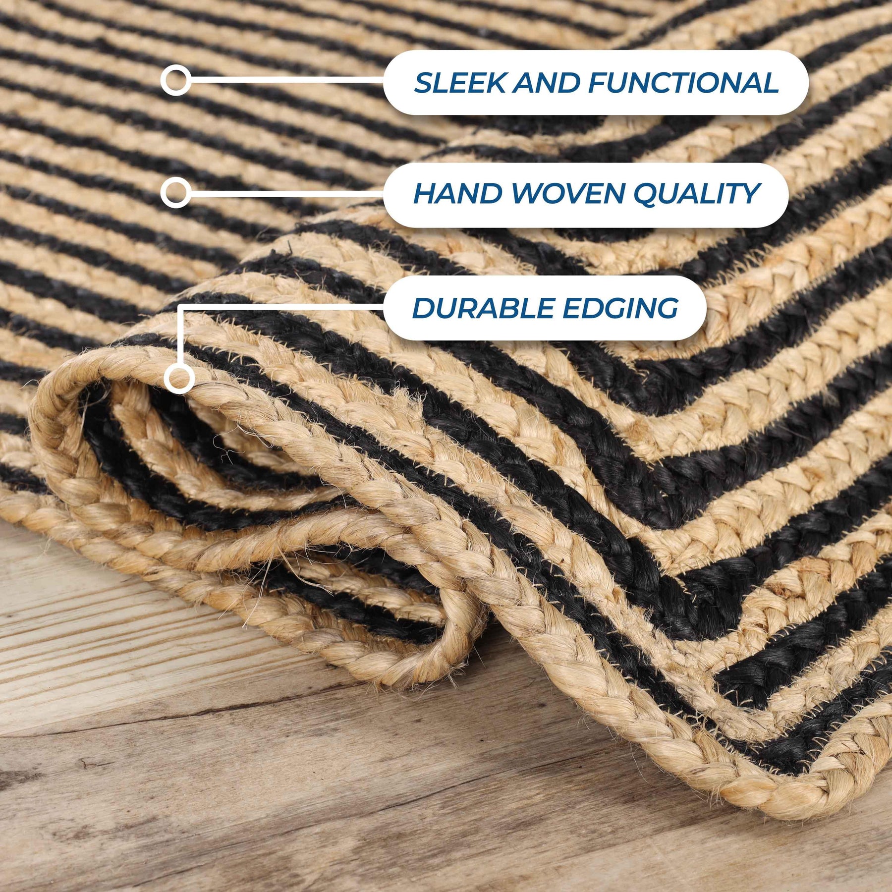 Braided Jute Reversible Round Indoor Outdoor Area Rug