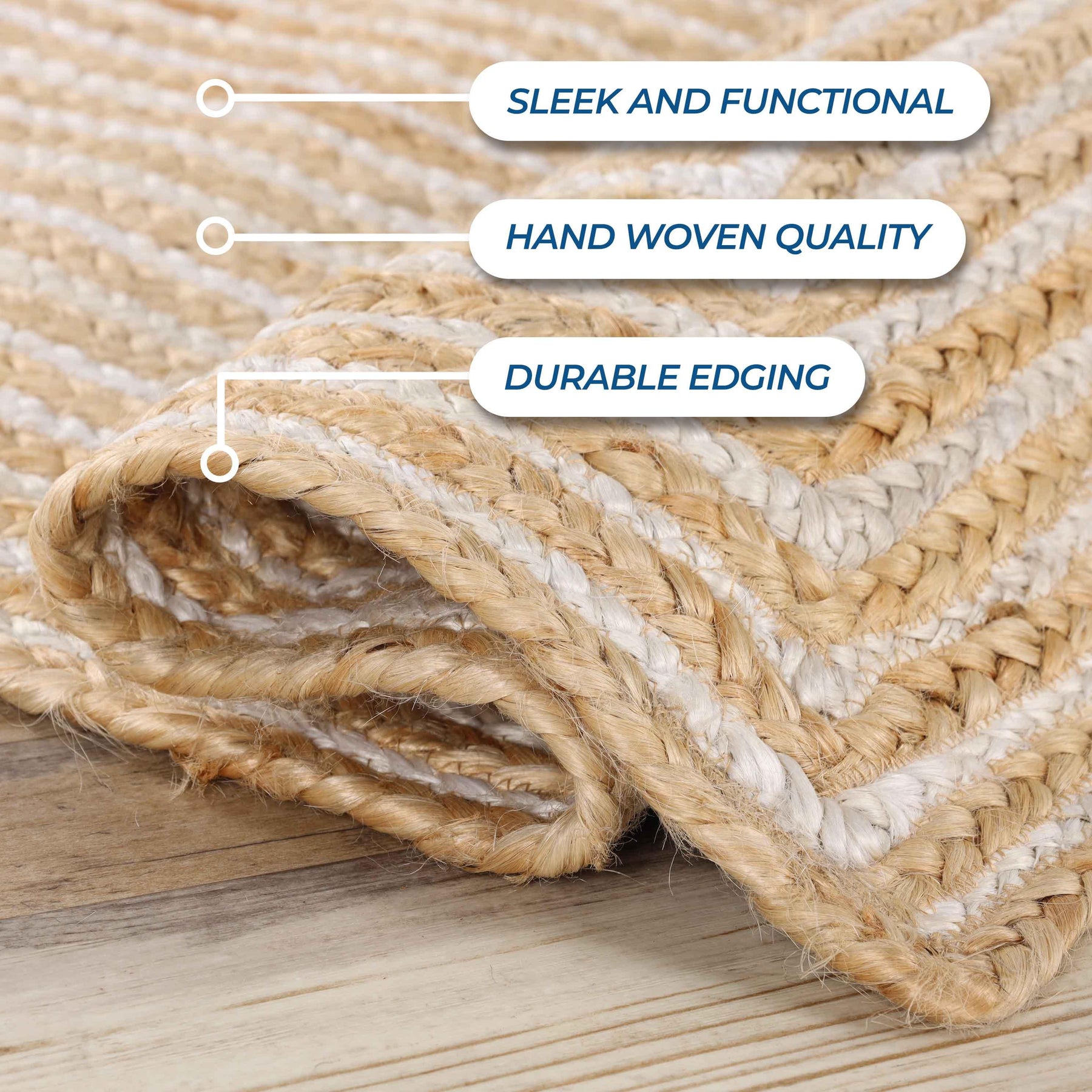 Braided Jute Reversible Round Indoor Outdoor Area Rug