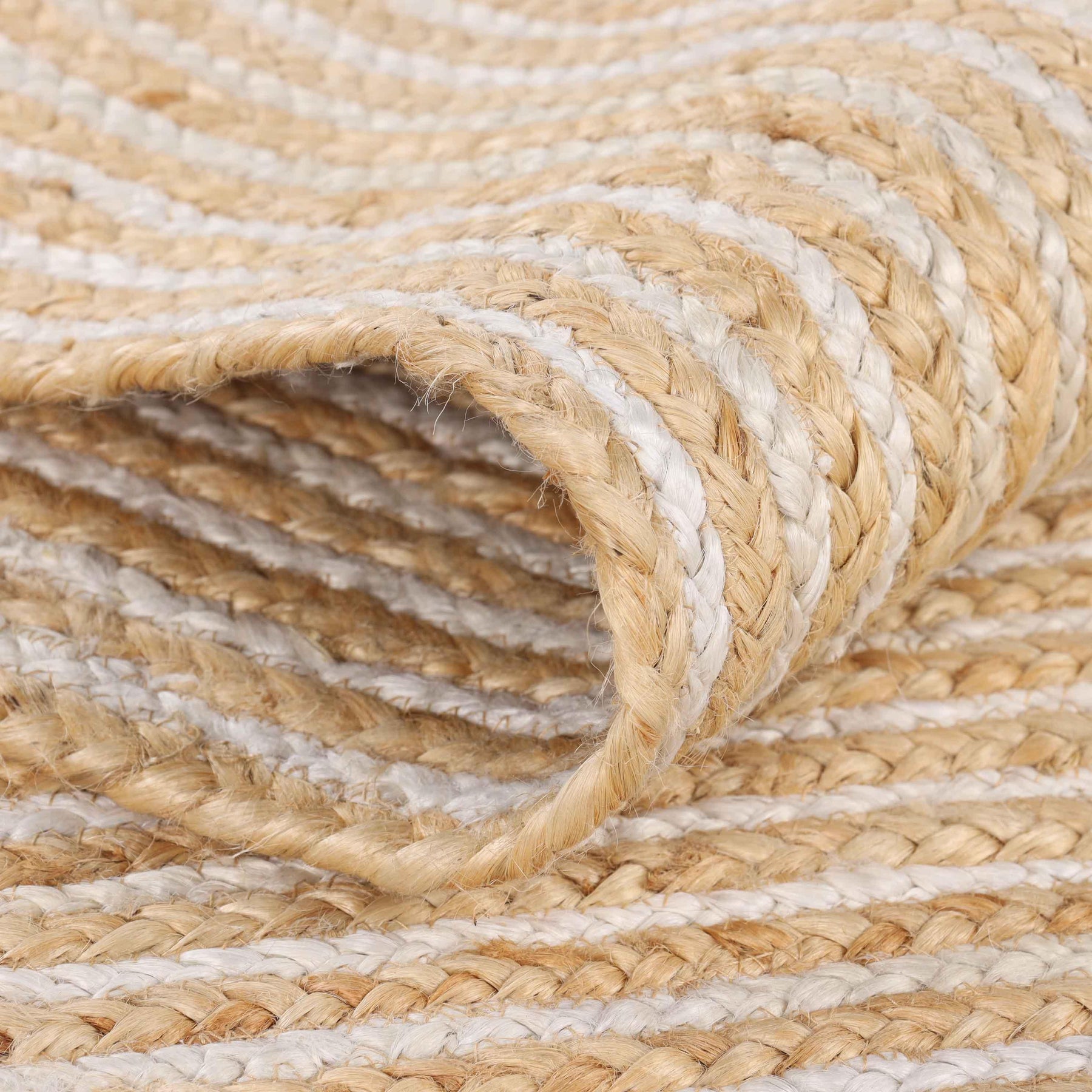 Braided Jute Reversible Round Indoor Outdoor Area Rug
