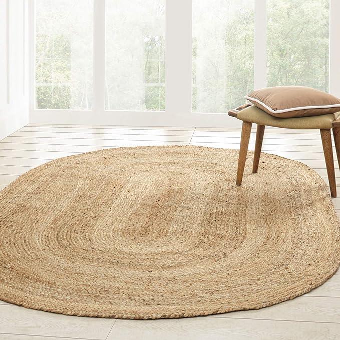 Braided Jute Reversible Round Indoor Outdoor Area Rug