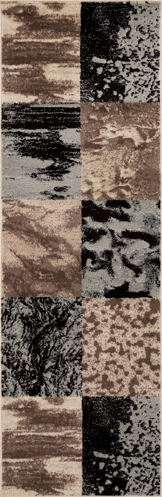 Brentwood Modern Patchwork Abstract Indoor Area Rugs or Runner Rug